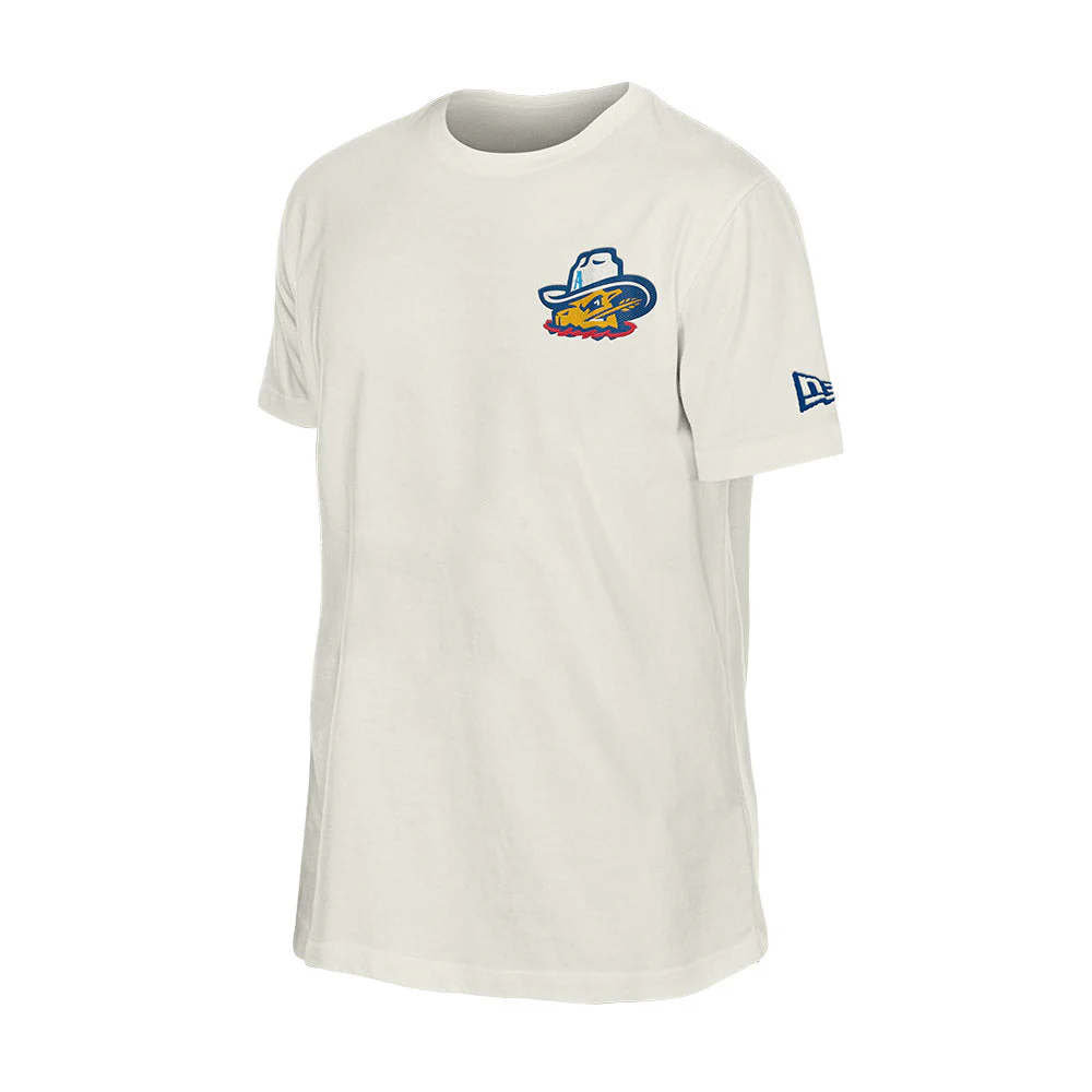 Amarillo Sod Poodles New Era Cream Game Hot Dog Tee - Image 2