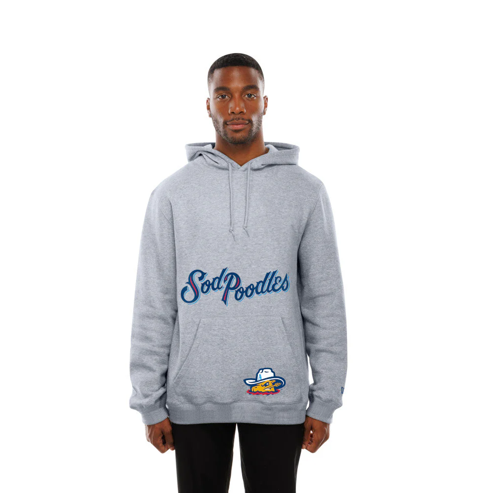 Amarillo Sod Poodles New Era Grey Game Hoodie - Image 3