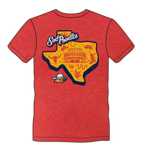 Amarillo Sod Poodles Red Stadium State Tee
