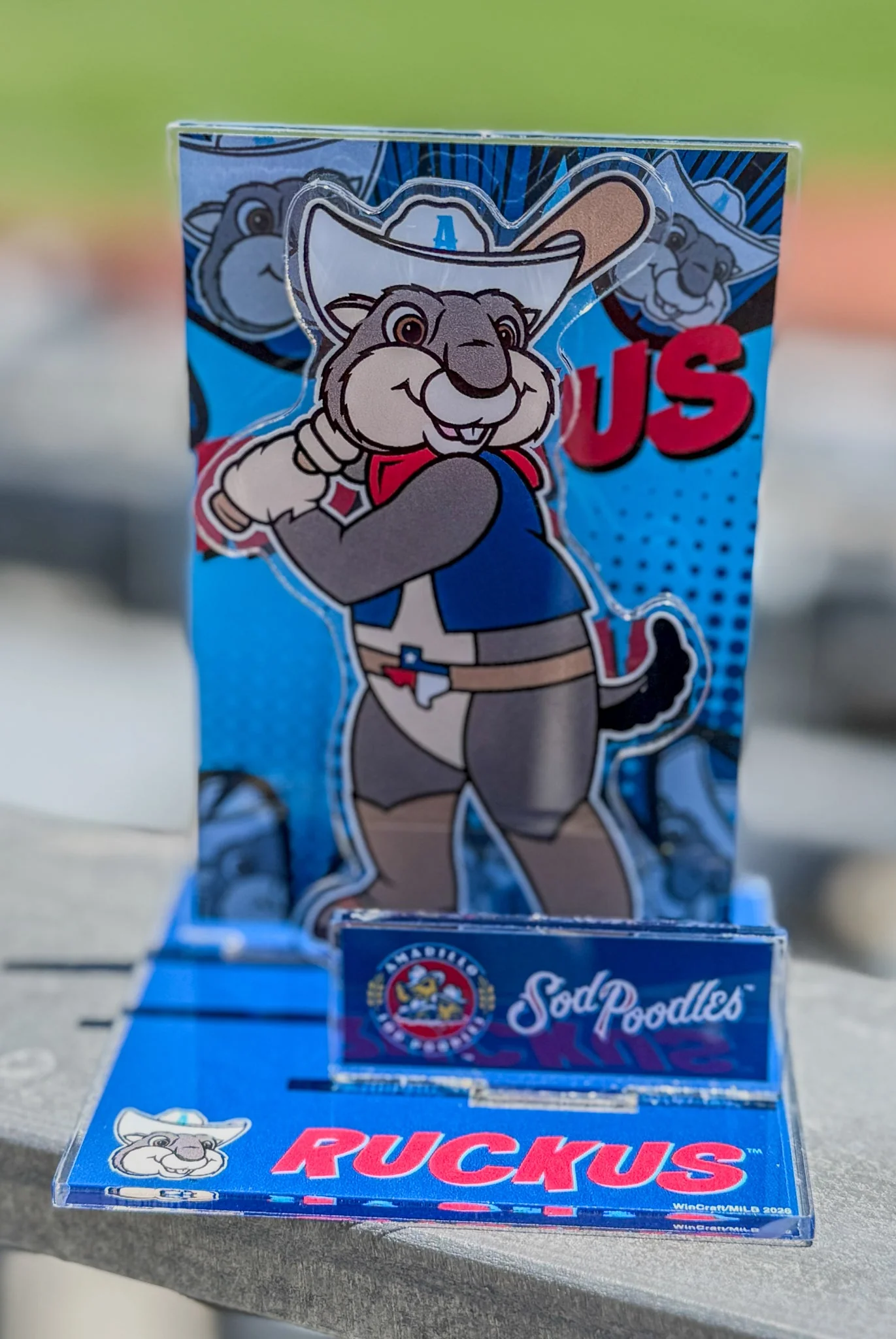 Amarillo Sod Poodles RUCKUS 3D Collector Stand