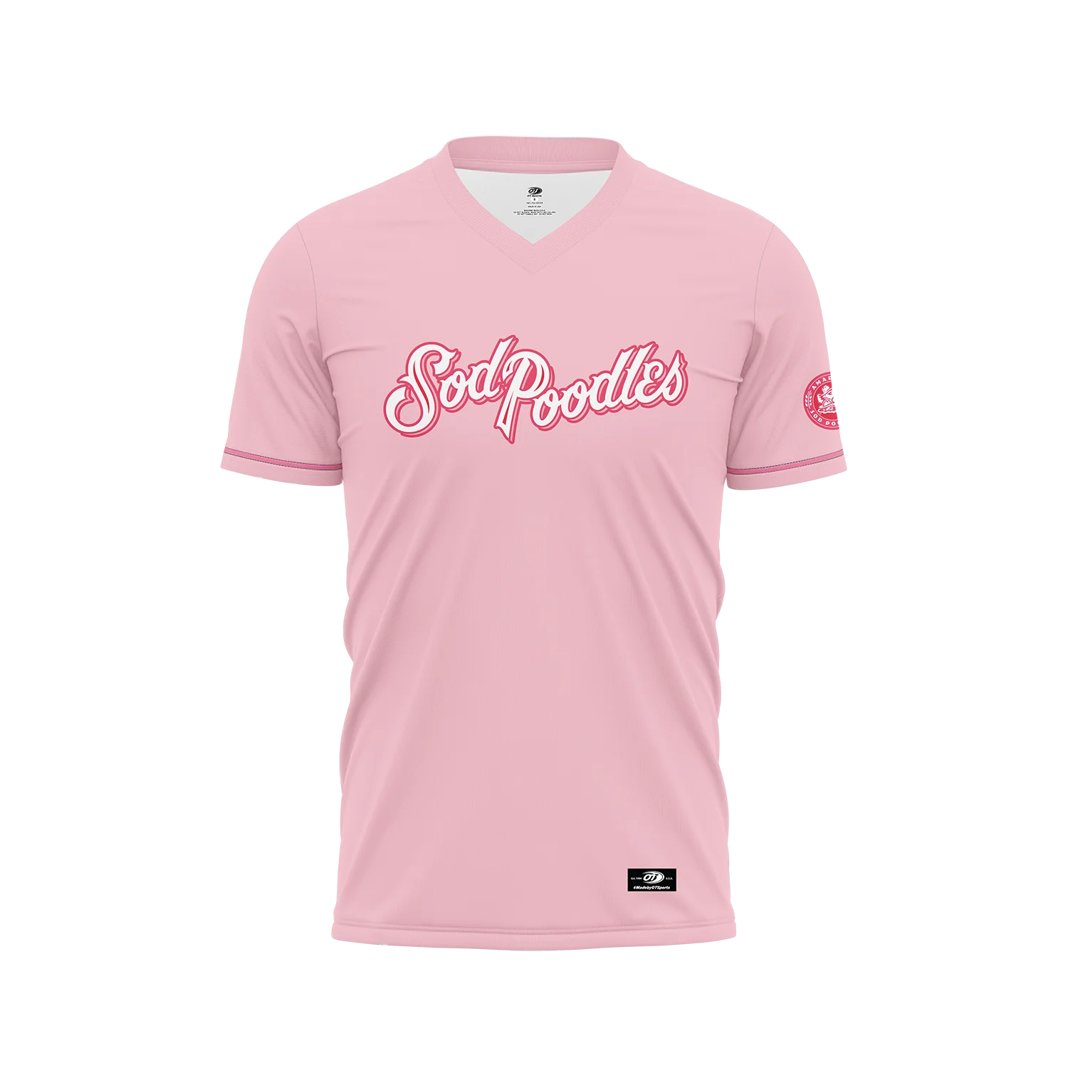 Amarillo Sod Poodles Toddler Pink Sublimated Jersey