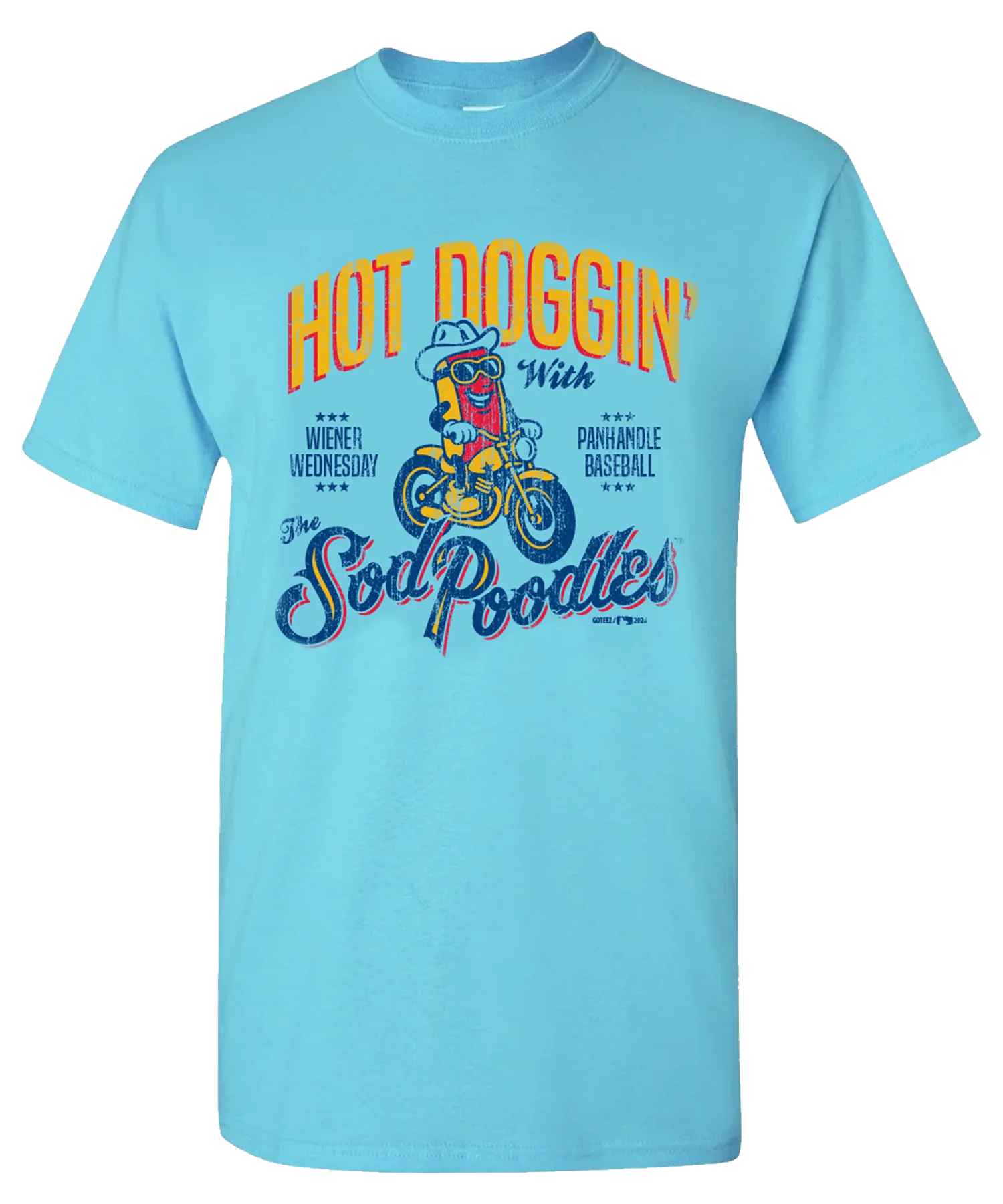 Amarillo Sod Poodles Wiener Wedneday Hot Doggin' Tee