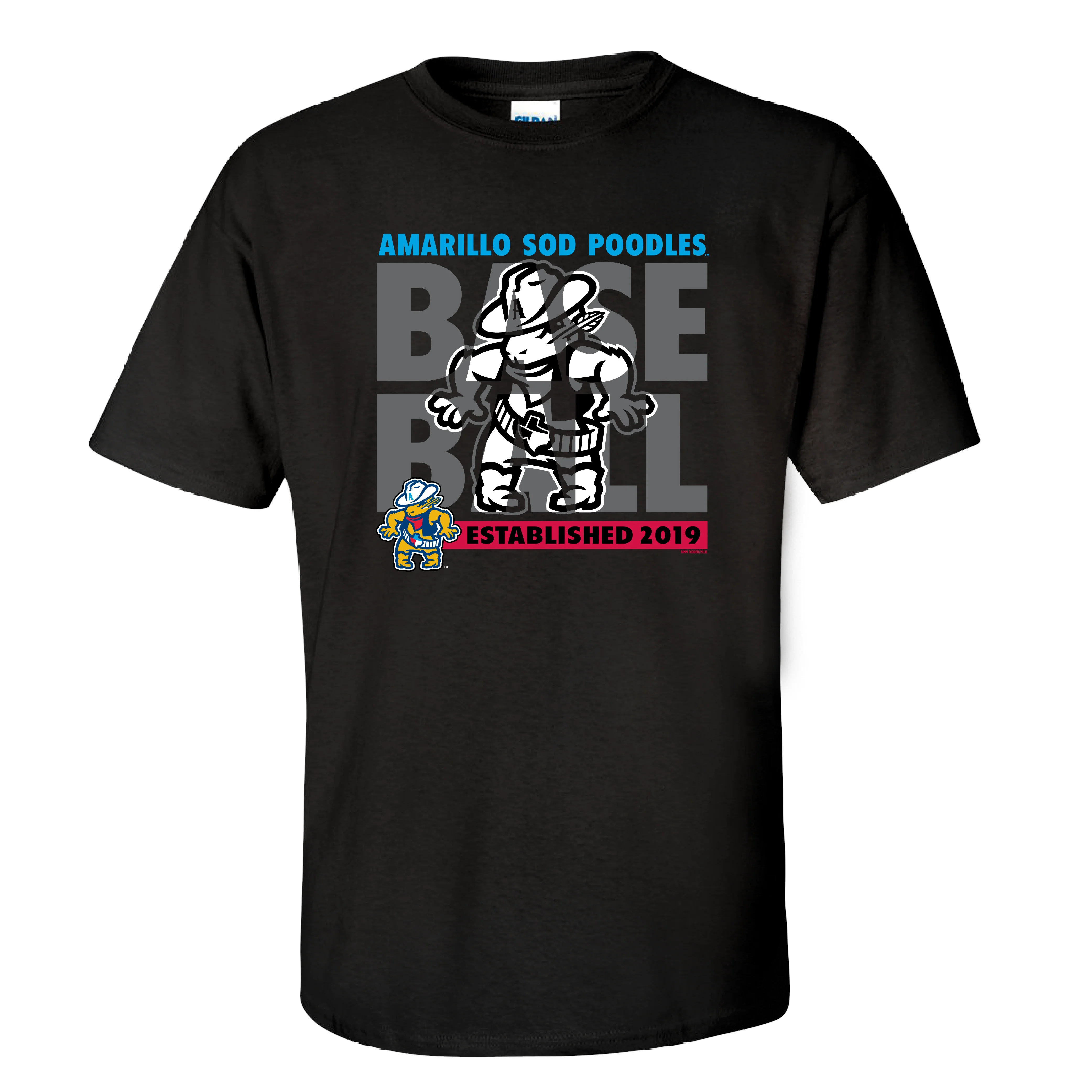 Amarillo Sod Poodles Youth Black Luigi Tee