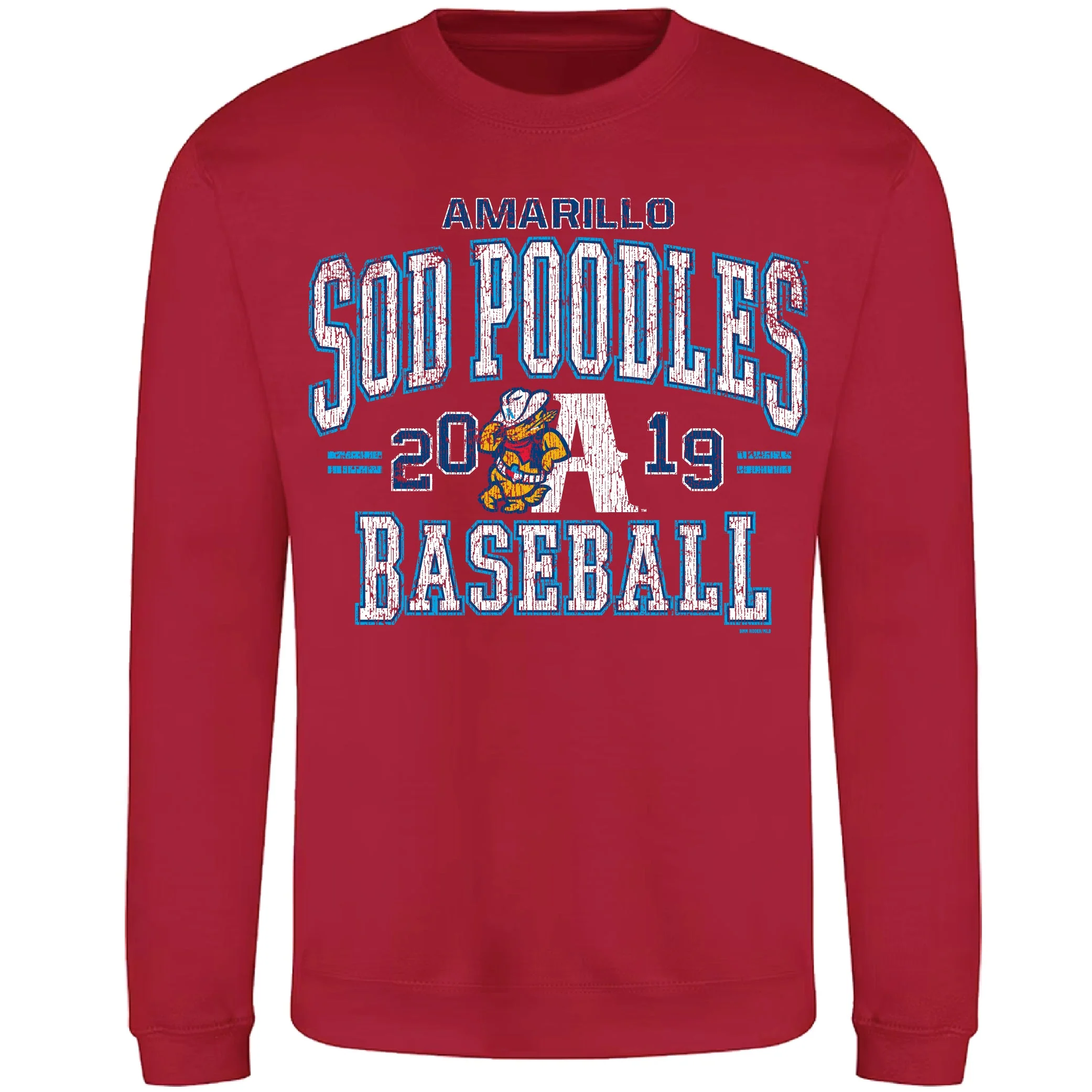 Amarillo Sod Poodles Youth Red Fortiflora Crew