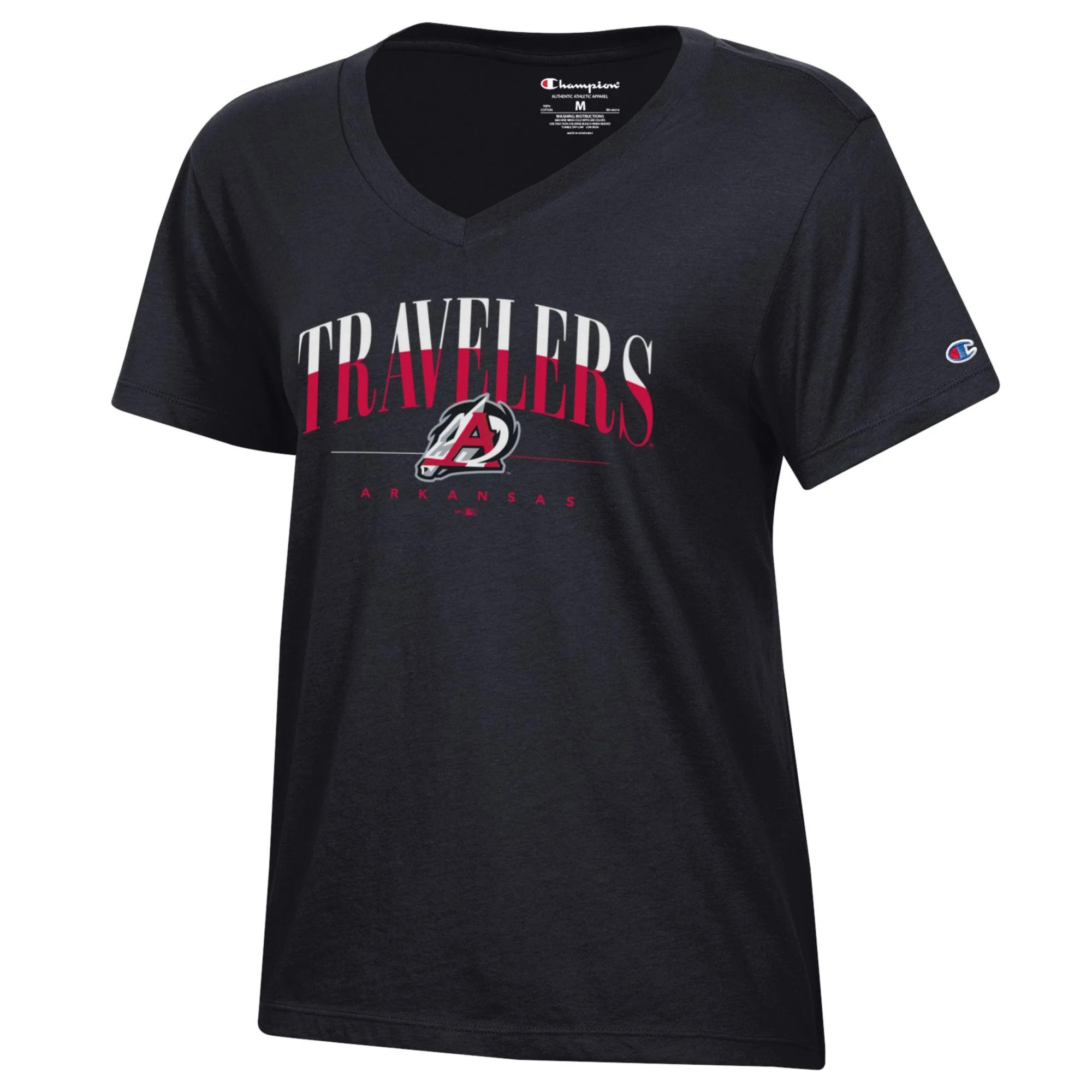 Arkansas Travelers Champion Women's Core V Neck Tee
