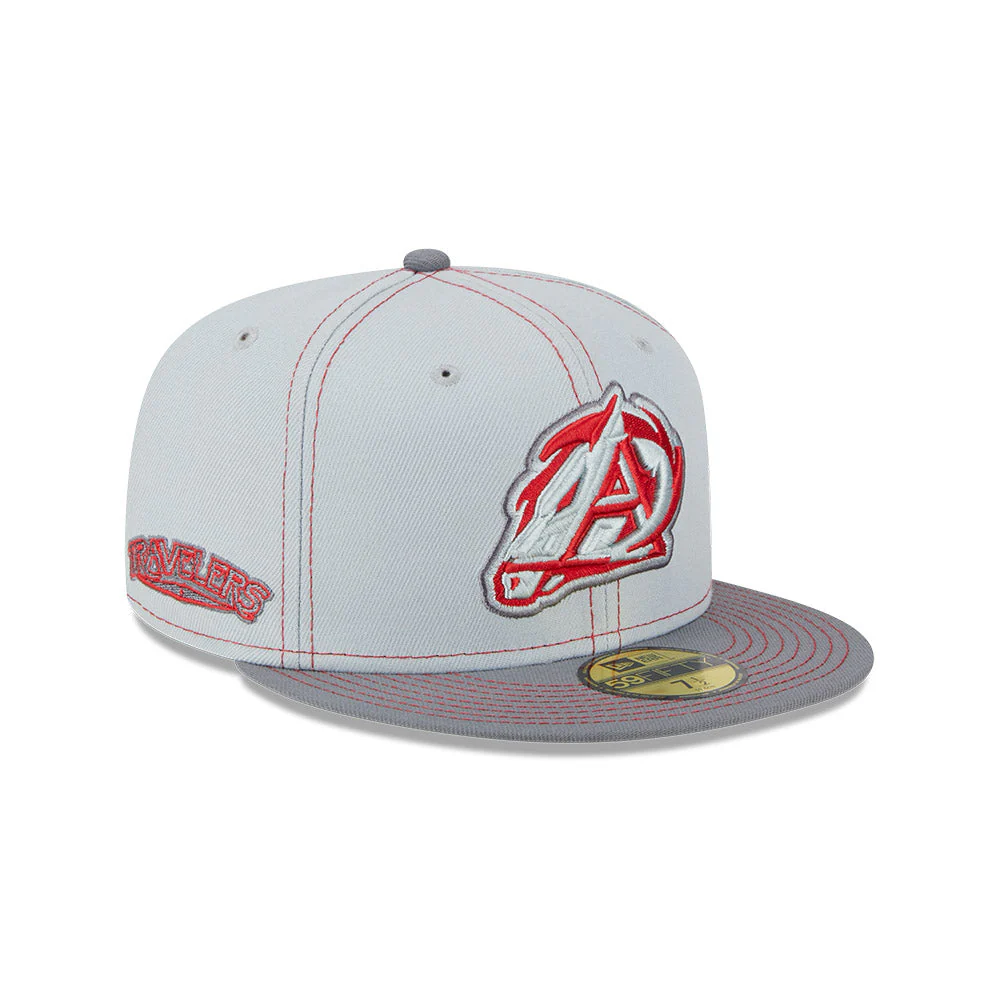 Arkansas Travelers New Era 59FIFTY Gray Pop Cap - Image 2