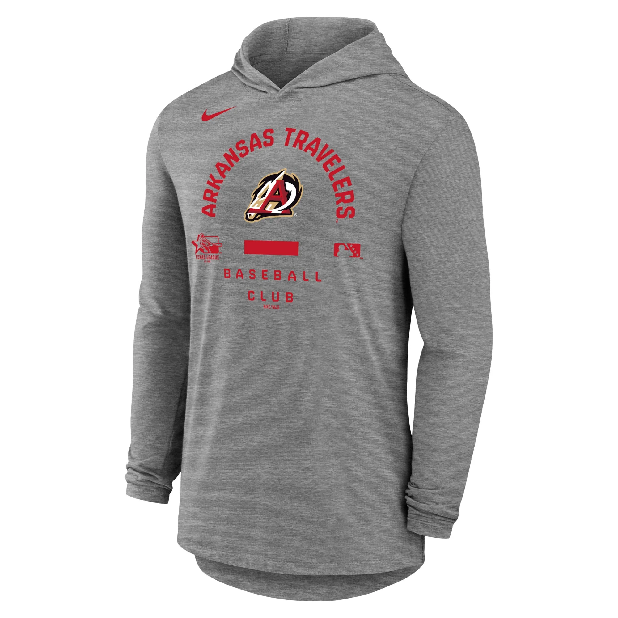 Arkansas Travelers Nike Dri-FIT Cotton LS Hoodie Tee