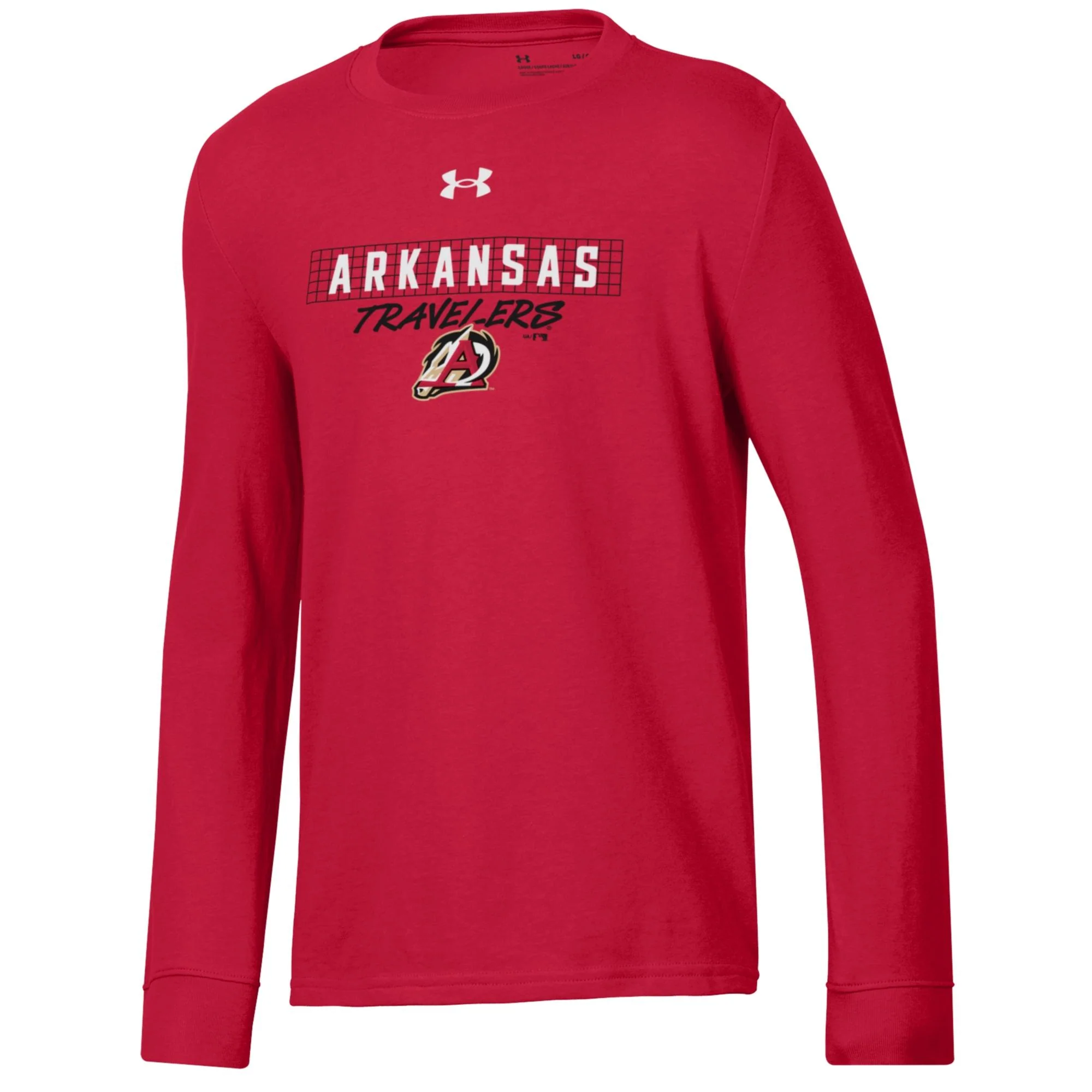 Arkansas Travelers Under Armour Youth Performance Cotton LS Tee