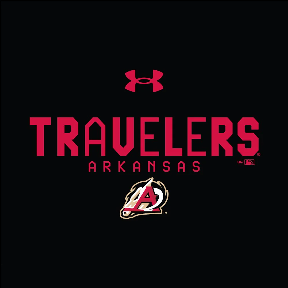 Arkansas Travelers Under Armour Youth Performance Cotton SS Tee - Image 2