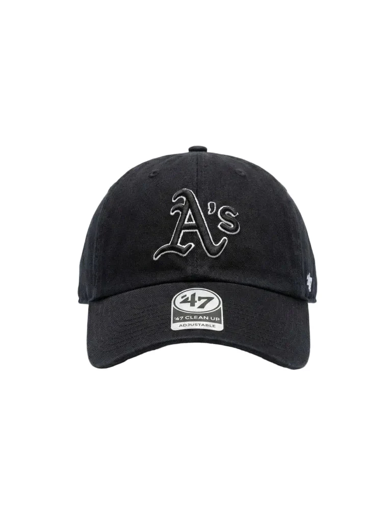 A's Clean Up Hat Black