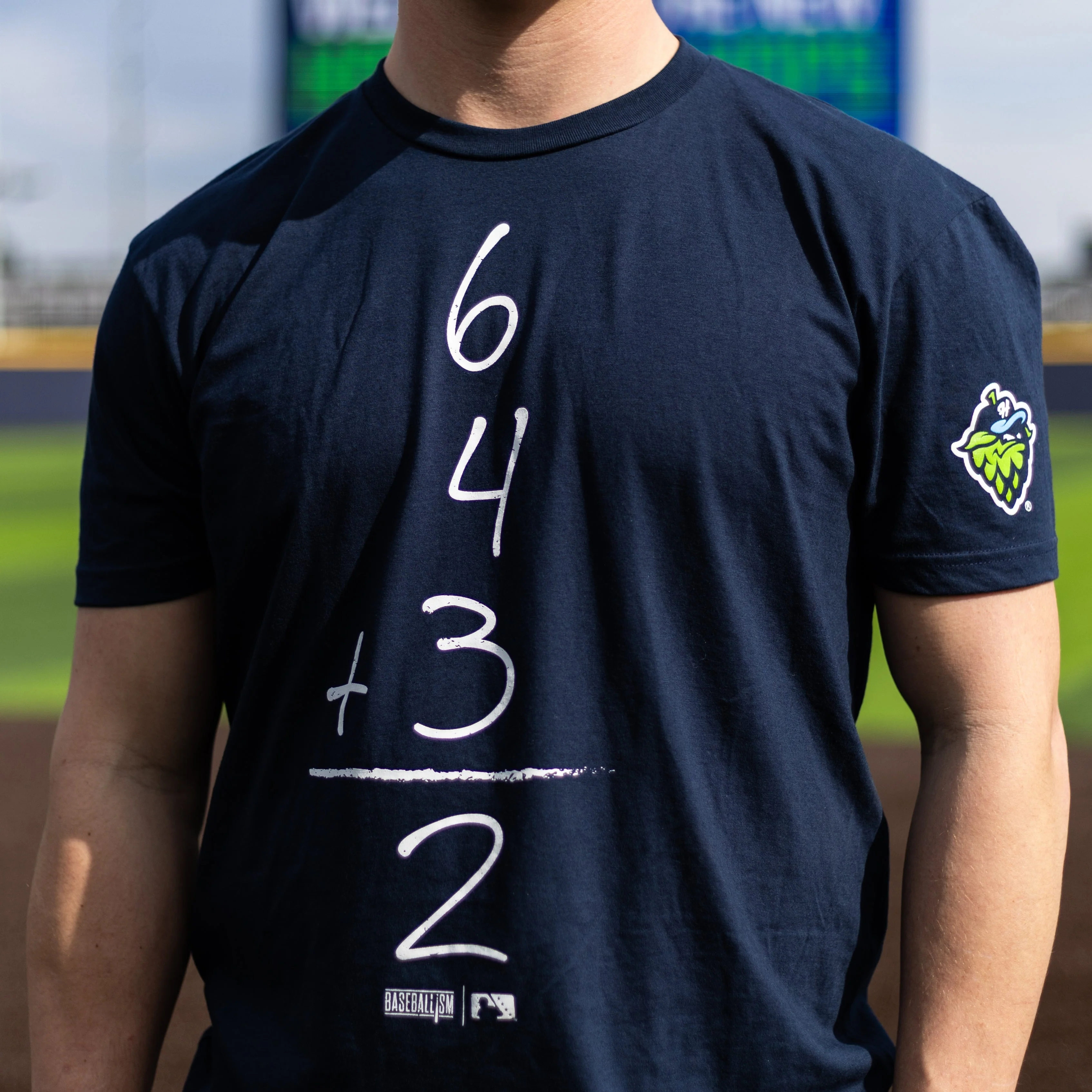 Baseballism 6432 Double Play T-Shirt, Hillsboro Hops