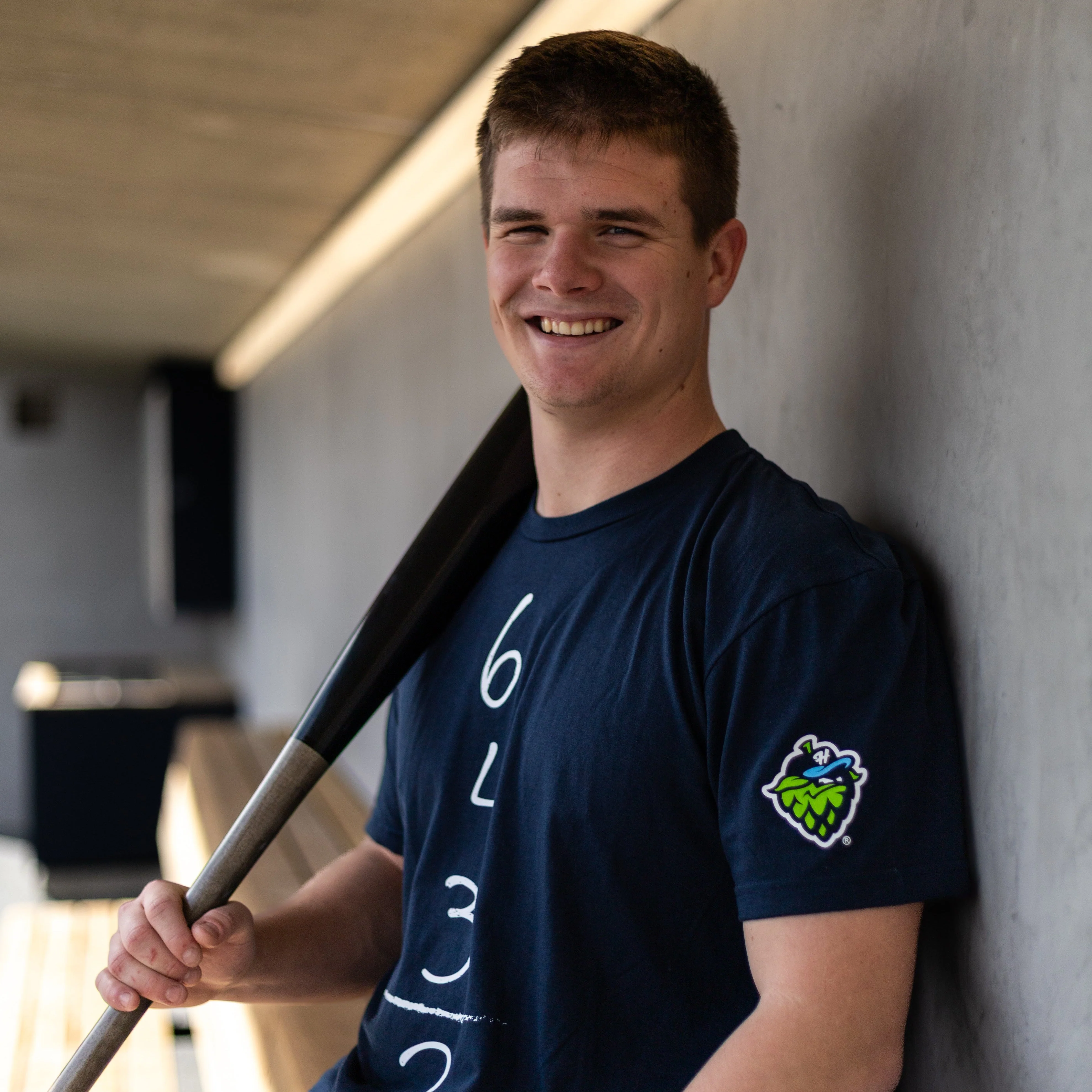 Baseballism 6432 Double Play T-Shirt, Hillsboro Hops - Image 2