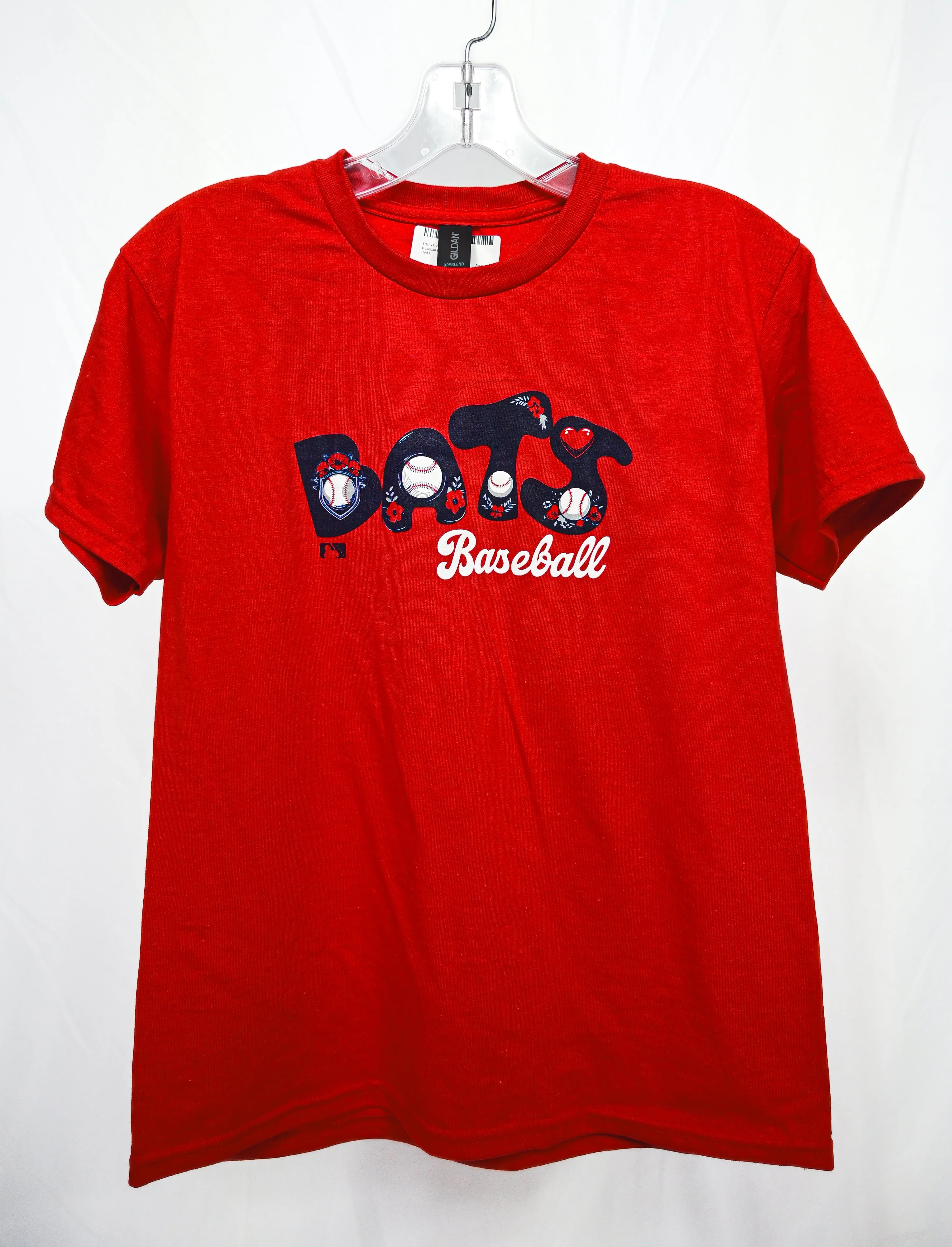 Louisville Bats Ladies Baseball Flowers T-Shirt