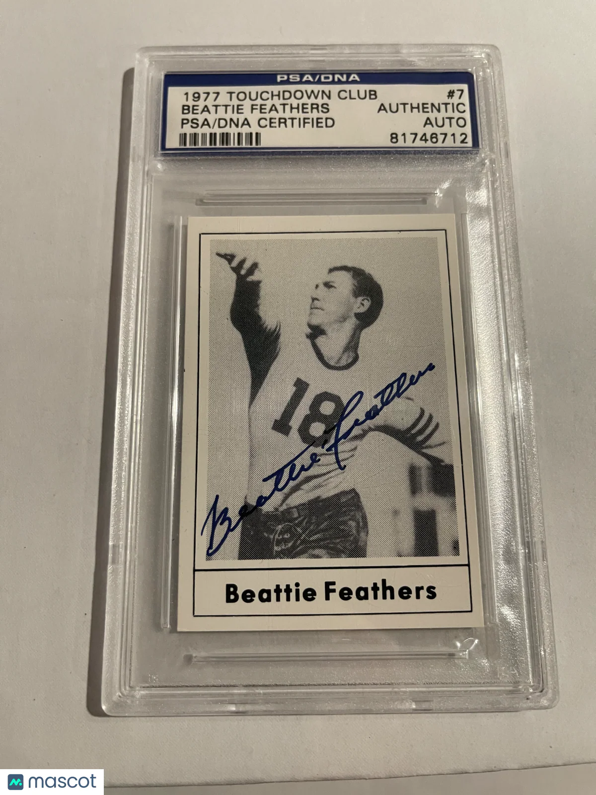 Beattie Feathers 1977 PSA A Auto A