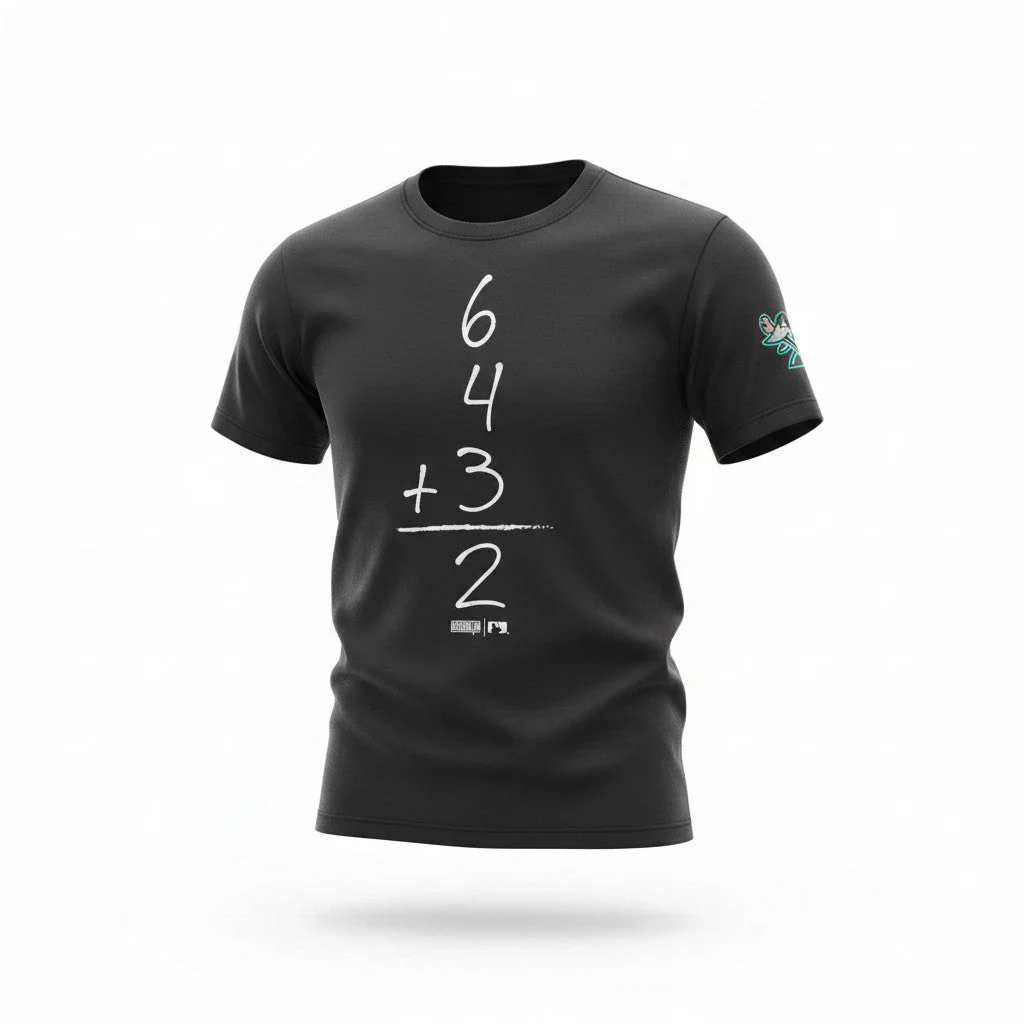 Beloit Sky Carp 6+4+3=2 w/ Wrench Logo on Left Sleeve T-Shirt