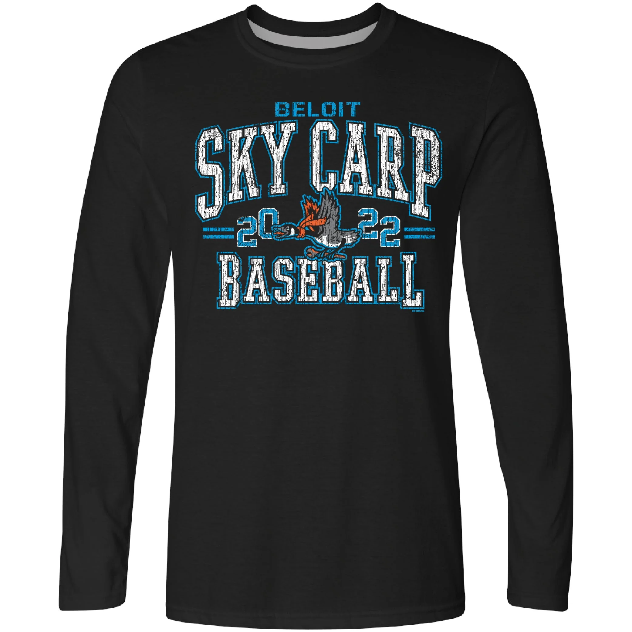 Beloit Sky Carp Long Sleeve Black T-Shirt - Image 2