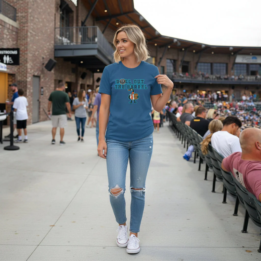Beloit Sky Carp Roll Out the Barrel T-Shirt - Image 2