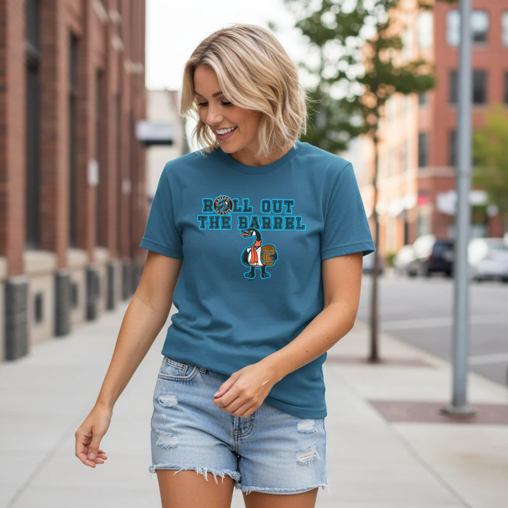 Beloit Sky Carp Roll Out the Barrel T-Shirt - Image 3