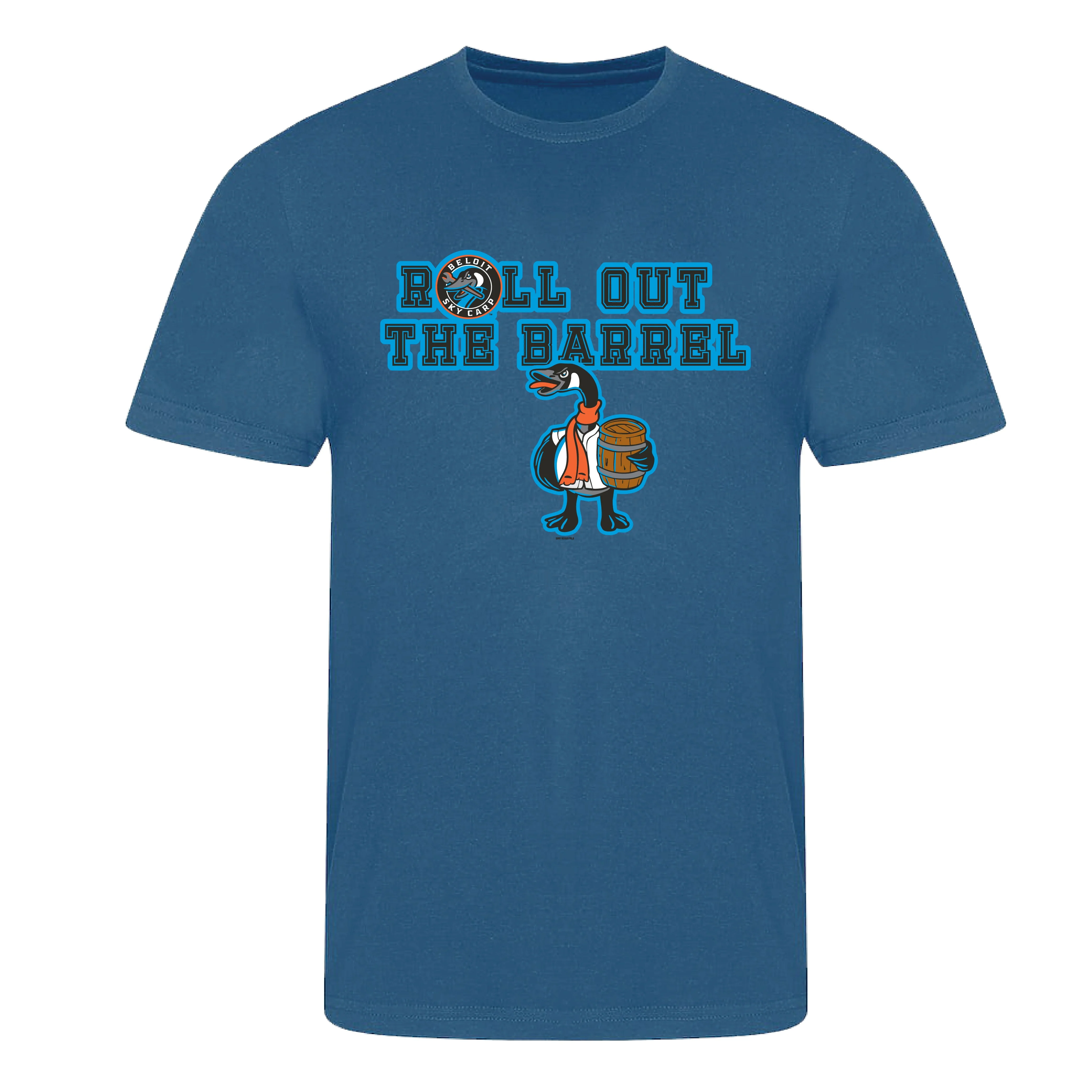 Beloit Sky Carp Roll Out the Barrel T-Shirt - Image 4