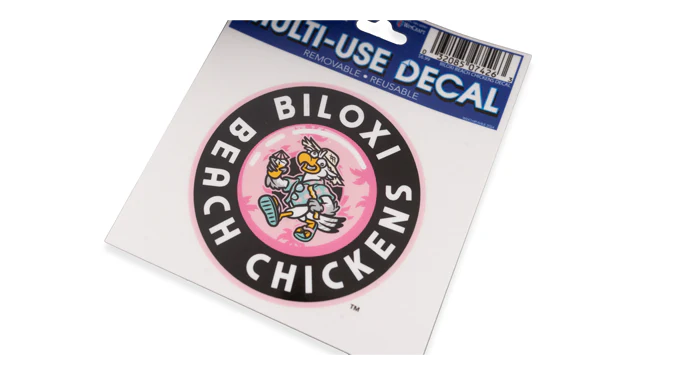 Biloxi Beach Chickens Circle Logo Decal - Image 2