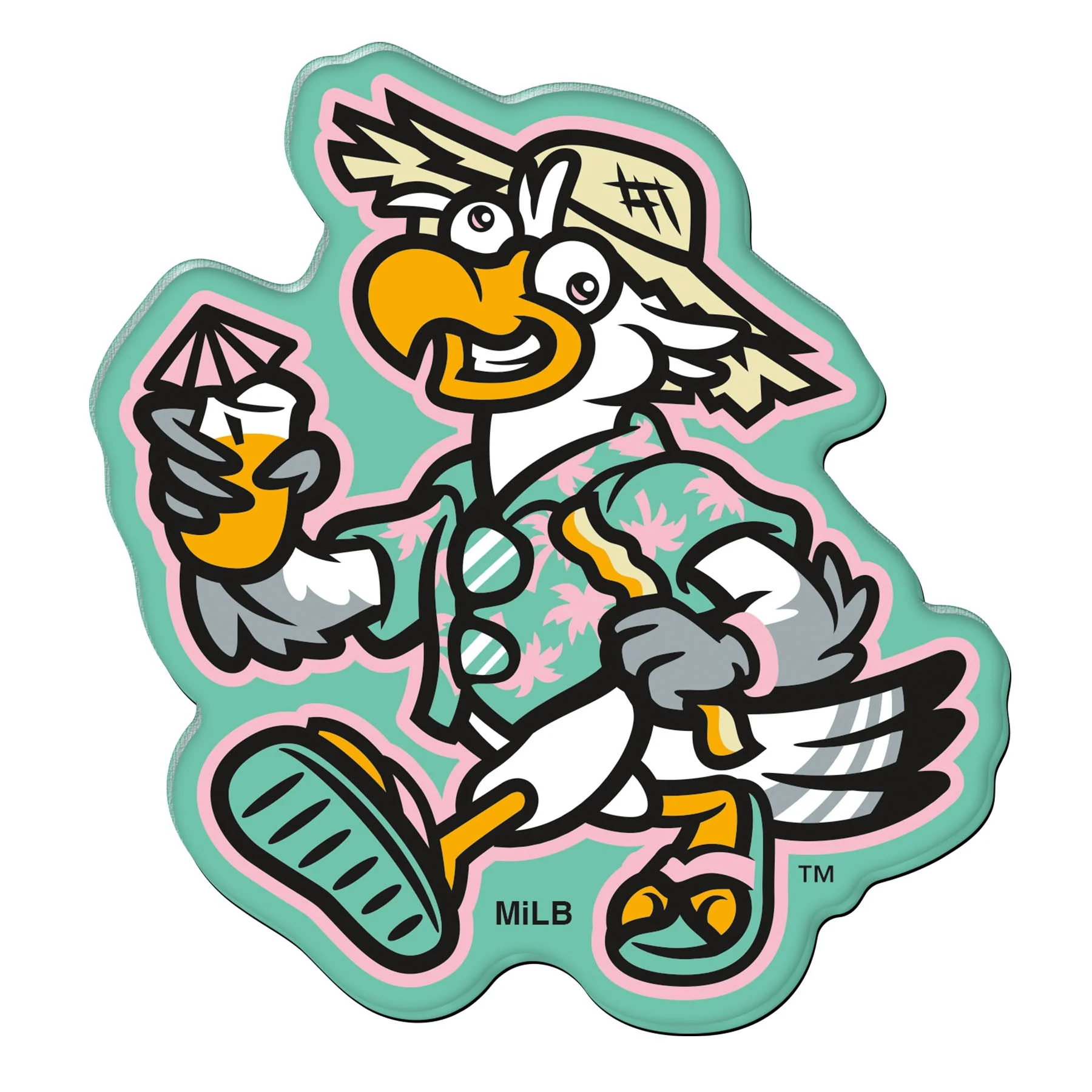 Biloxi Beach Chickens Precision-Cut Magnet