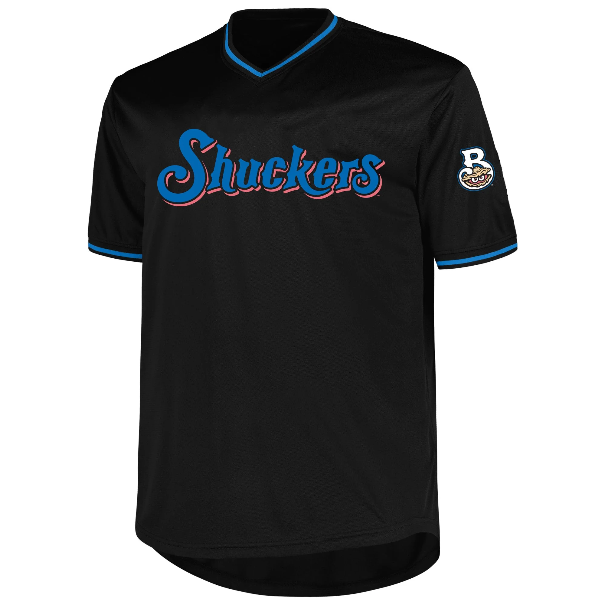 Biloxi Shuckers Big and Tall Men's Black Pop Jersey