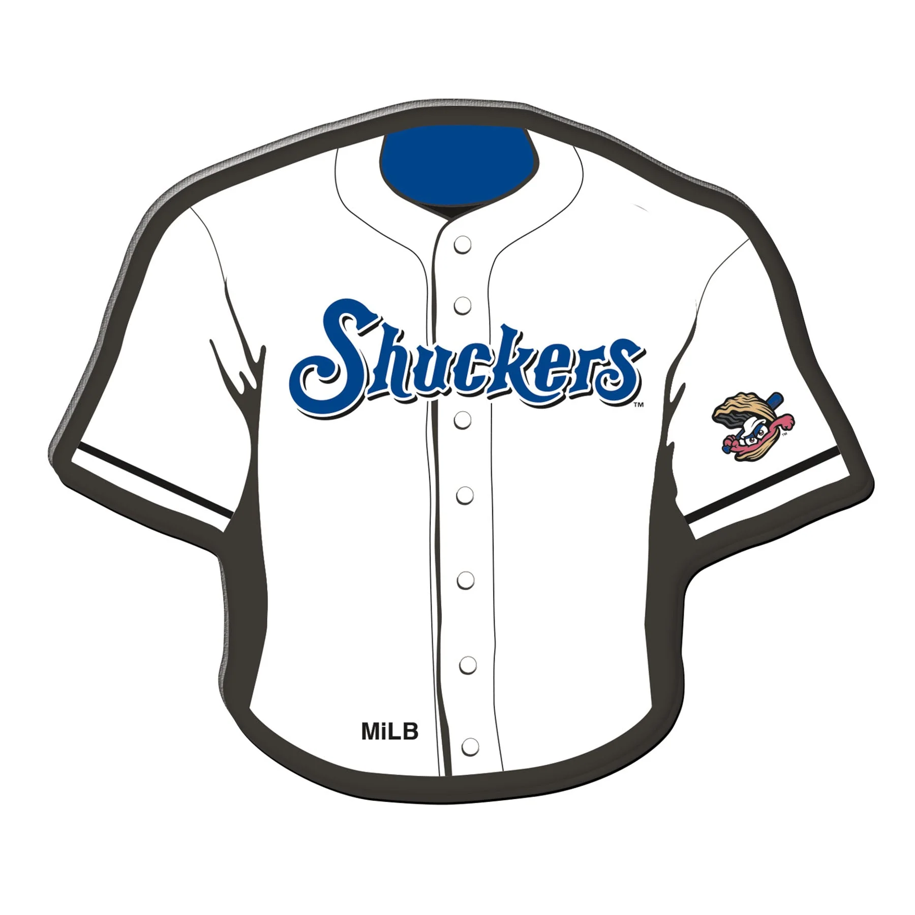 Biloxi Shuckers Home Jersey Precision-Cut Magnet