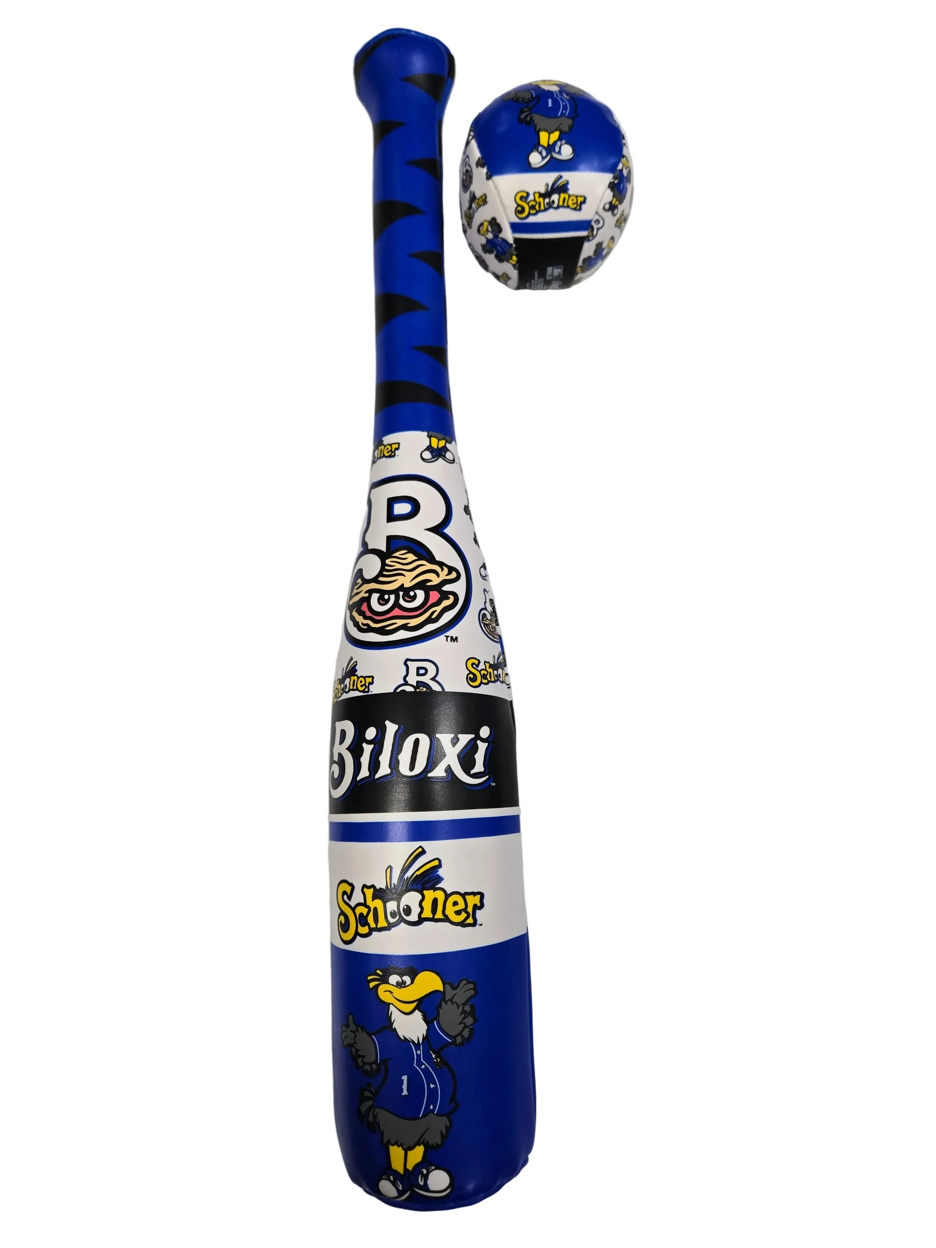 Biloxi Shuckers Softee Toddler Bat and Ball Set