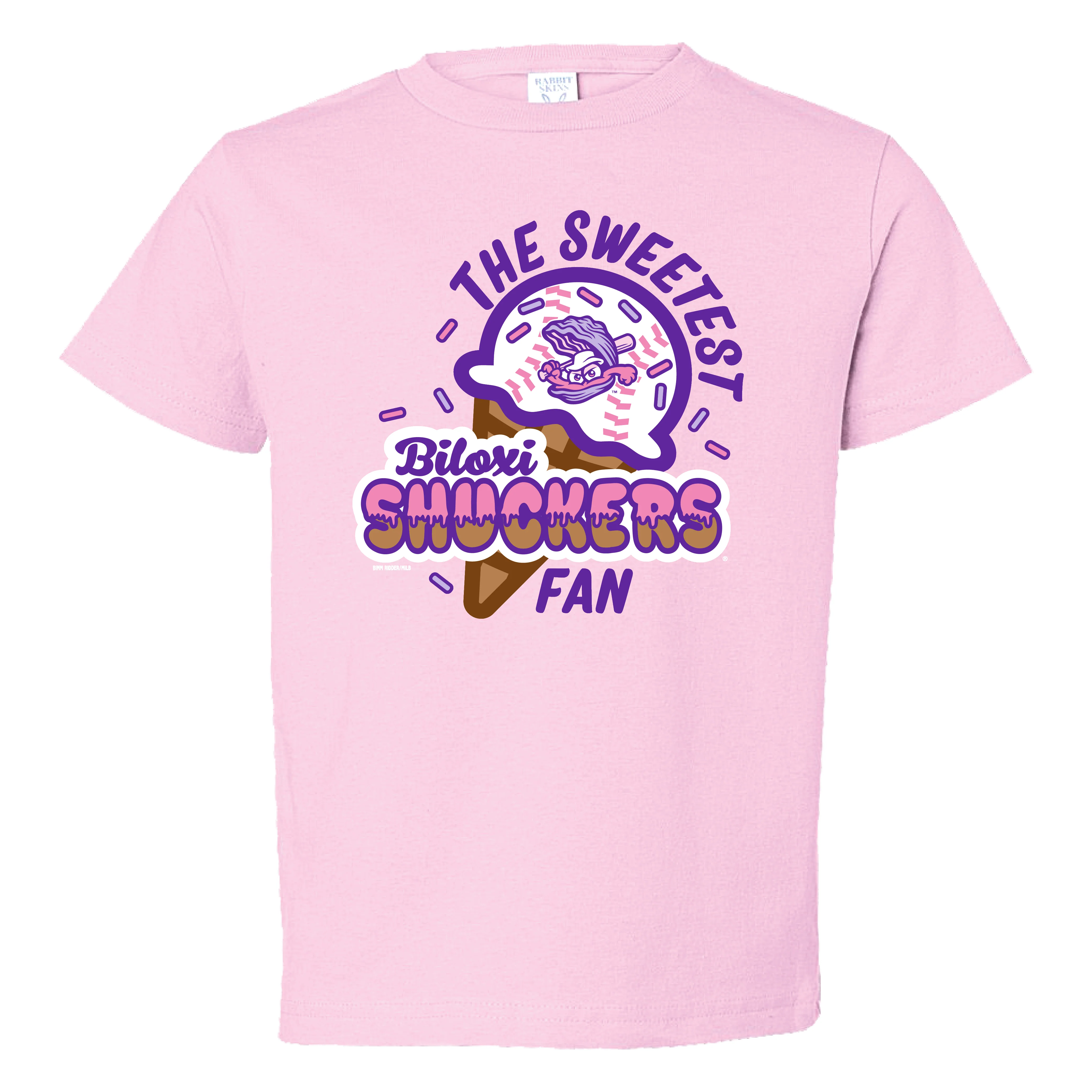 Biloxi Shuckers Toddler Pink Ice Cream Tee