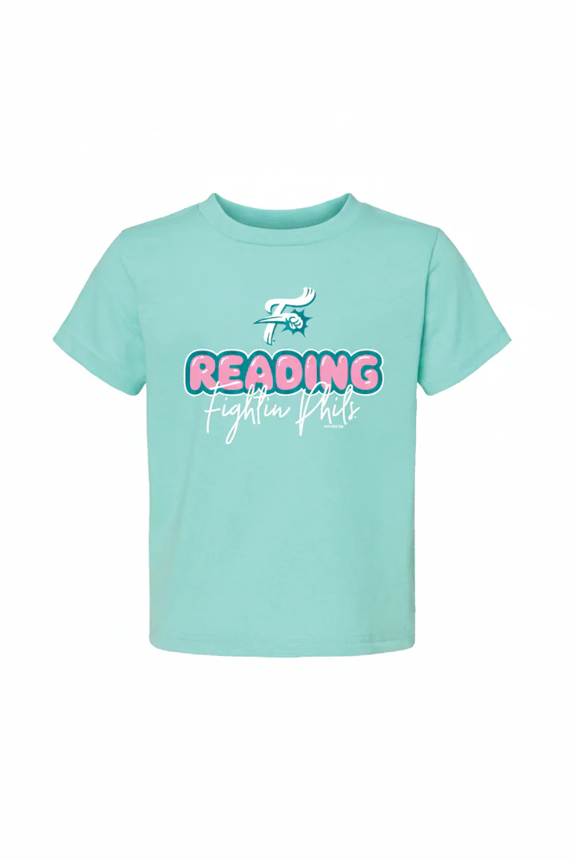 Bimmridder Toddler Teal Reading Fightin Phils Bubble Letter T-Shirt