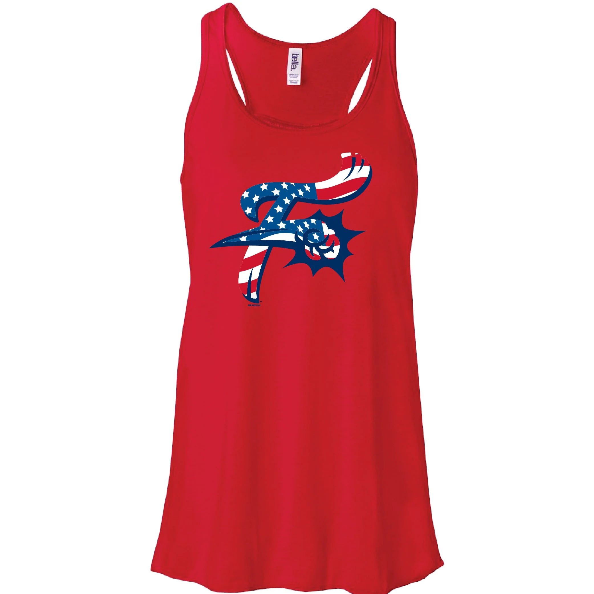 Bimmridder Women's Red American Flag F-Fist Tank Top