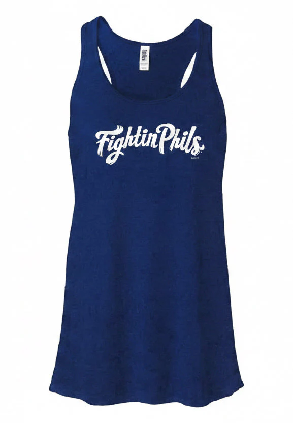 Bimmridder Women's Royal Blue Fightin Phils Tank Top