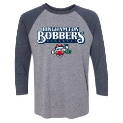 Binghamton Bobbers Raglan T-Shirt Navy