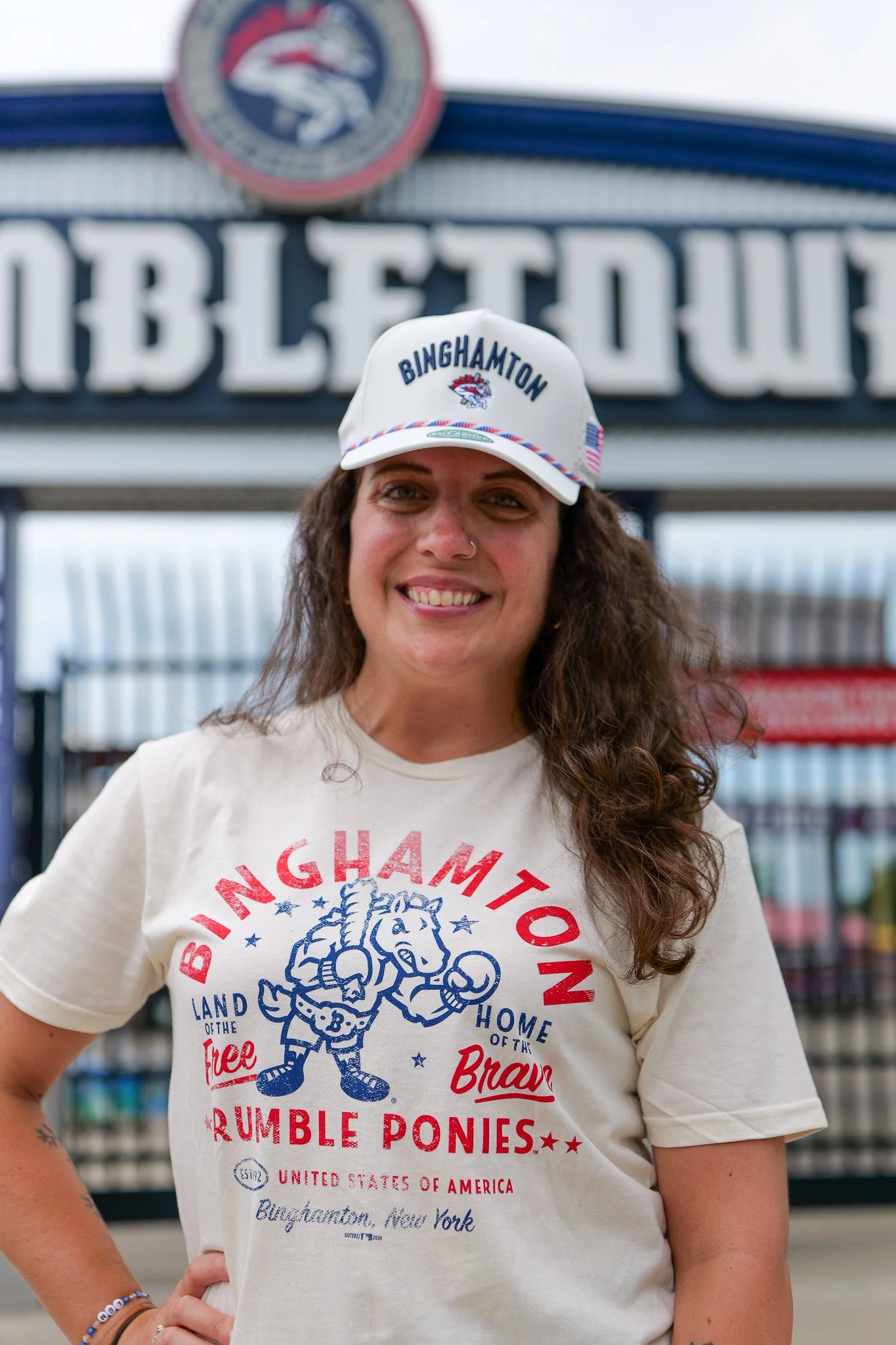 Binghamton Rumble Ponies  4th of July Old Glory Adjustable Cap - Image 2