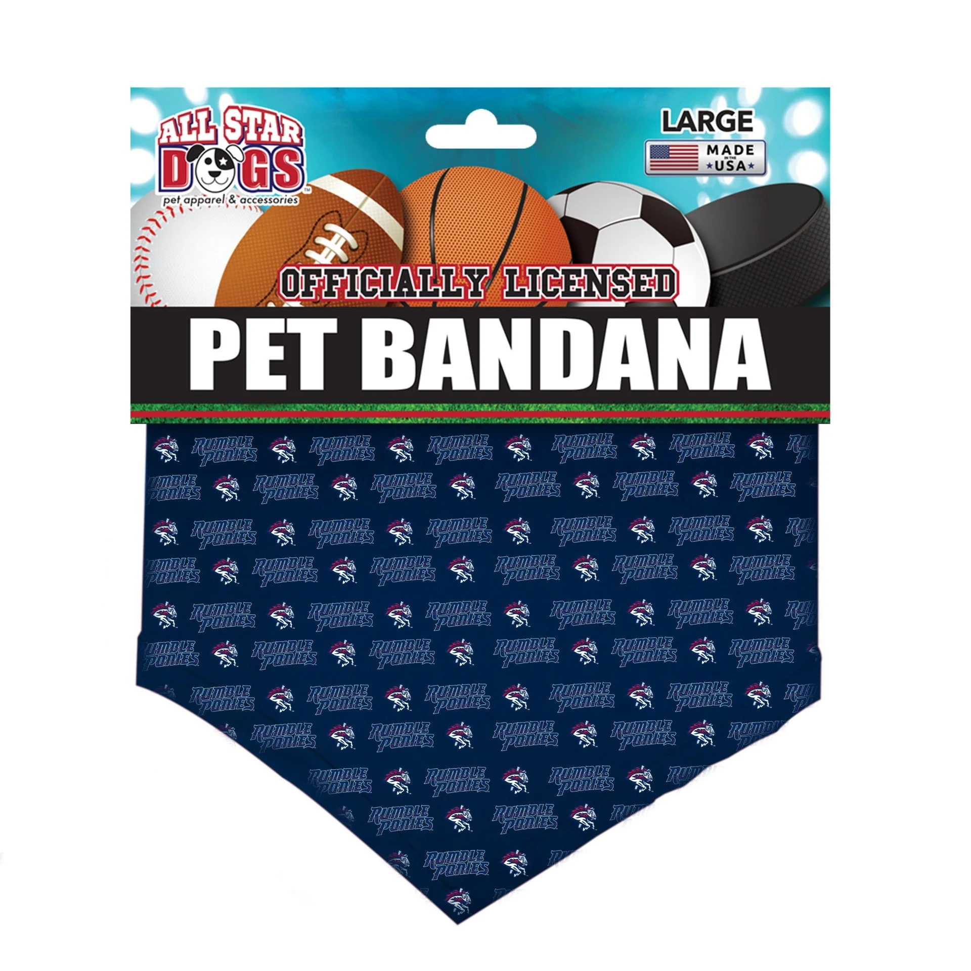 Binghamton Rumble Ponies Dog Bandana