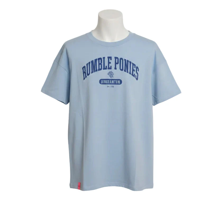Binghamton Rumble Ponies Lusso Nadia Oversized Tee Light Blue