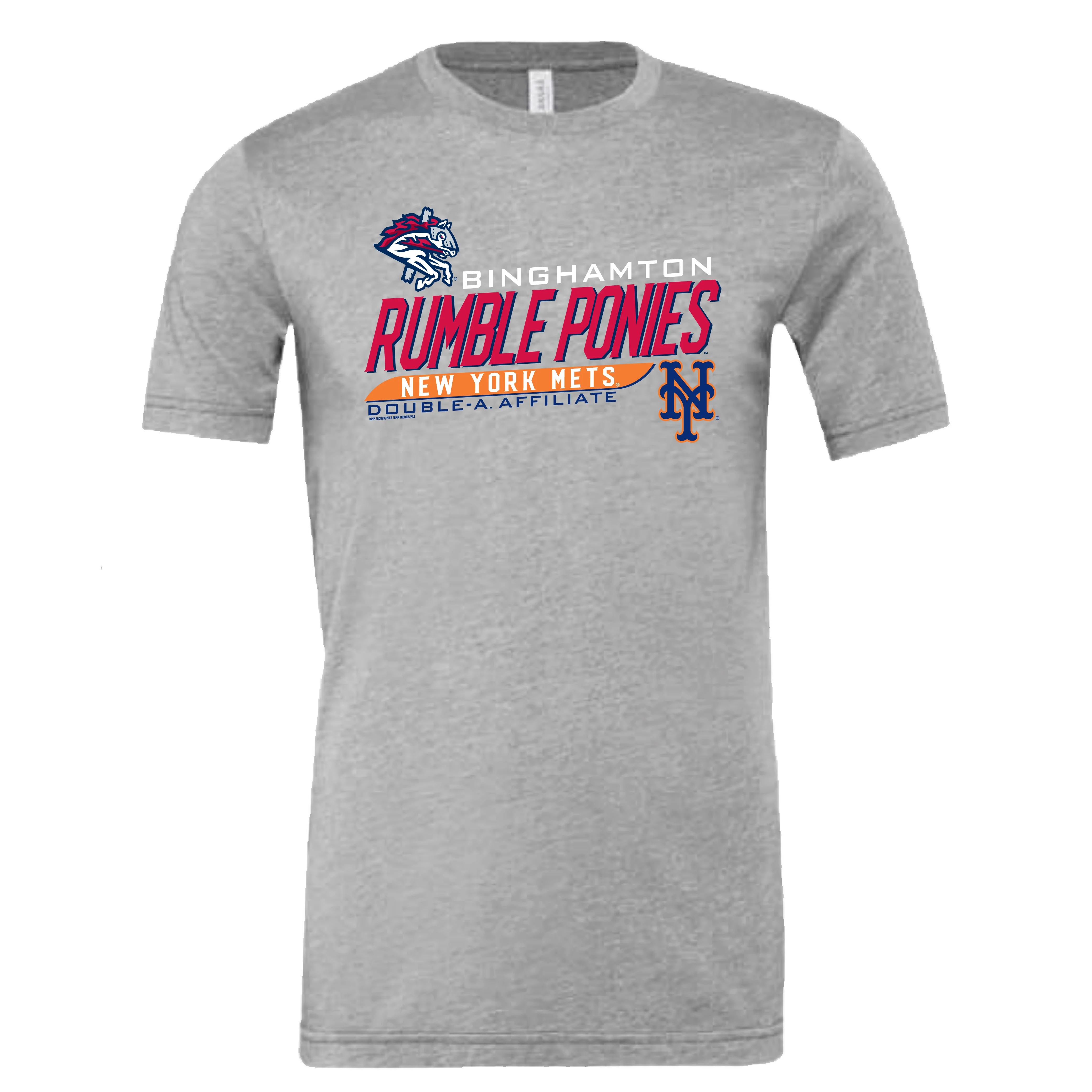 Binghamton Rumble Ponies Mens Blackhawk Affiliate T-Shirt Gray