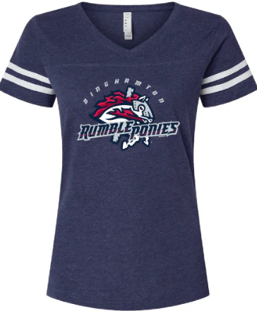 Binghamton Rumble Ponies Ladies Primary Logo Sporty V-Neck