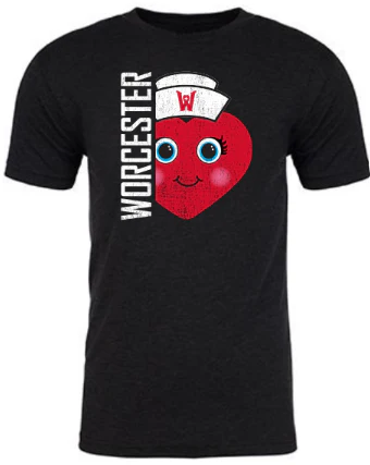 Worcester Red Sox 108 Stitches Black Clara Split Screen Tee