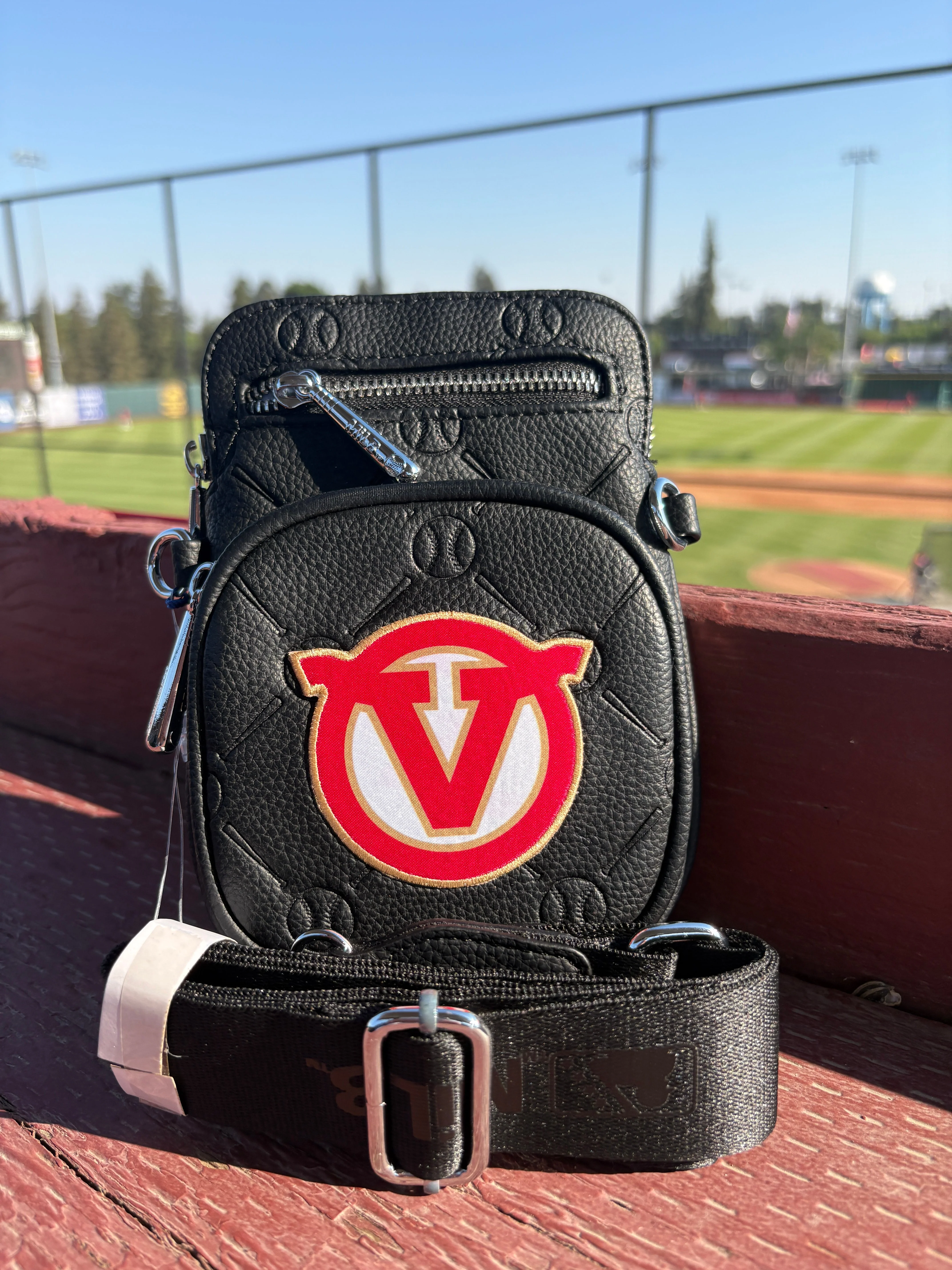 Black Home V Zipper Crossbody/Clutch