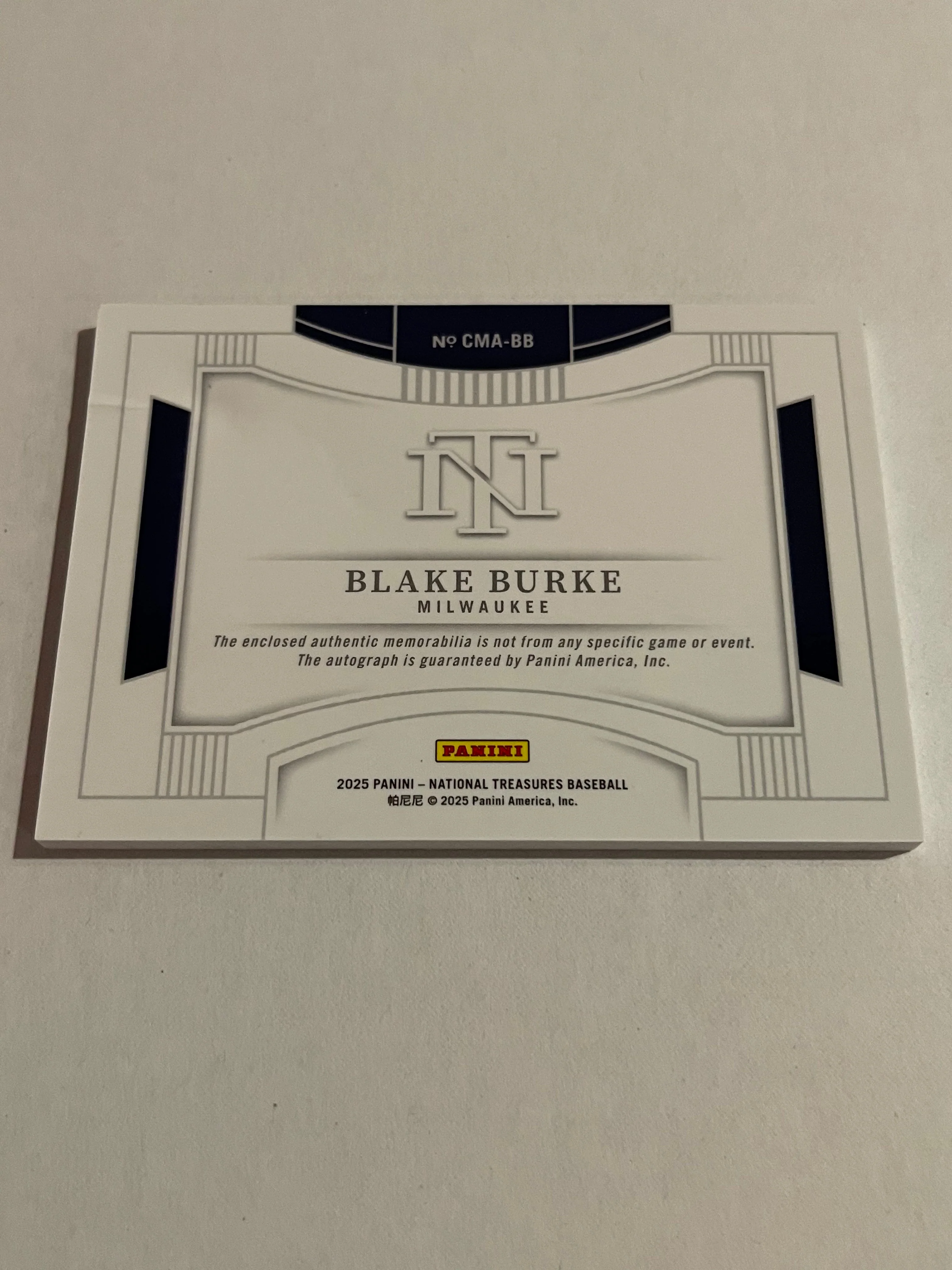 Blake Burke 2025 Panini National Treasures Coloss - Image 2