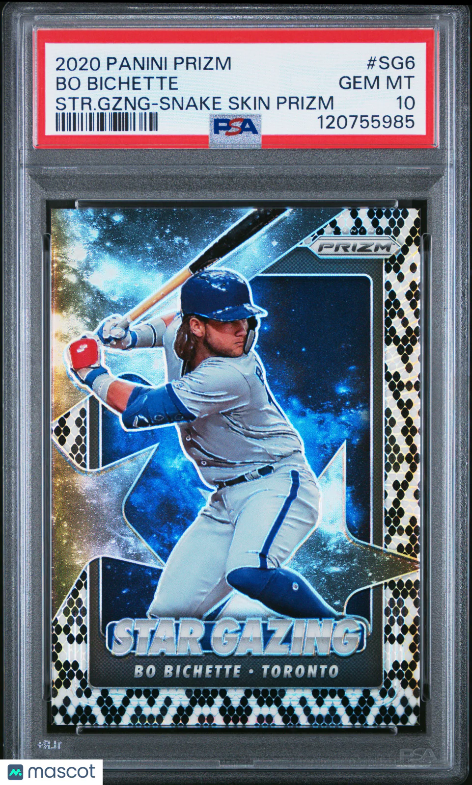 Bo Bichette 2020 Panini Prizm Star Gazing #SG6 STR. Gzng Snake Skin PSA 10