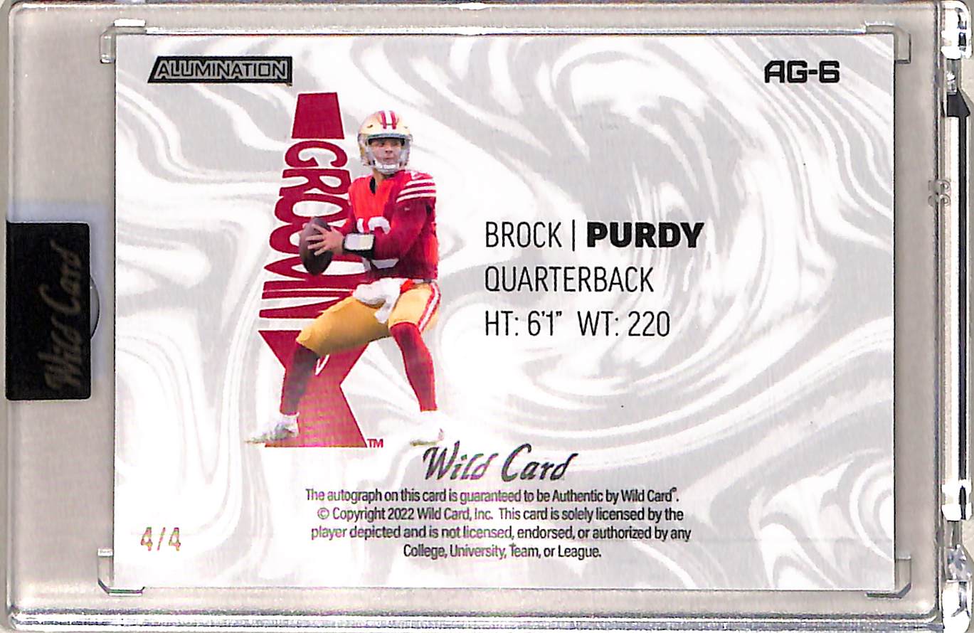 Brock Purdy 2022 Wild Card Alumination Groovy Pur - Image 2