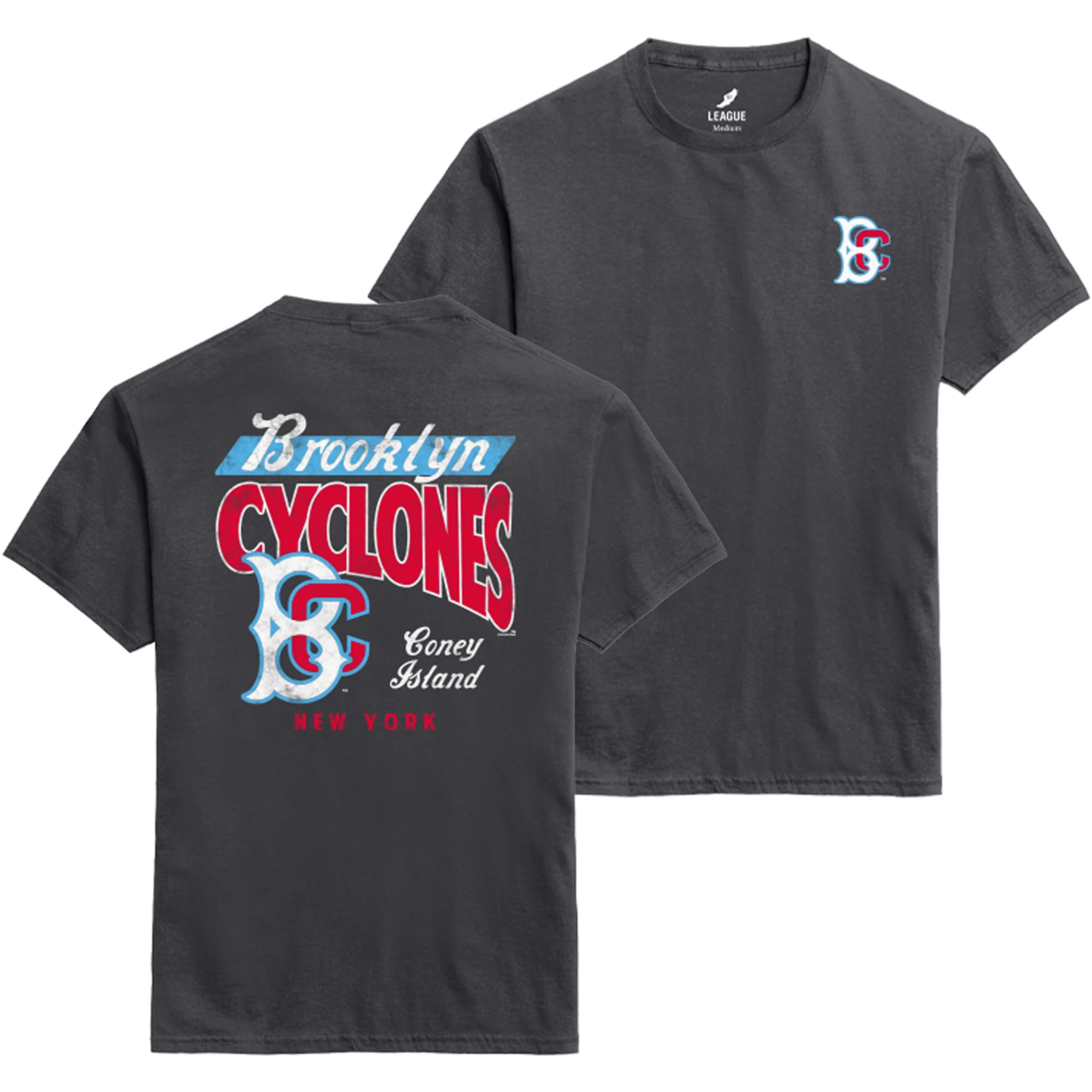 Brooklyn Cyclones Mens Prospect Ave T-Shirt Charcoal