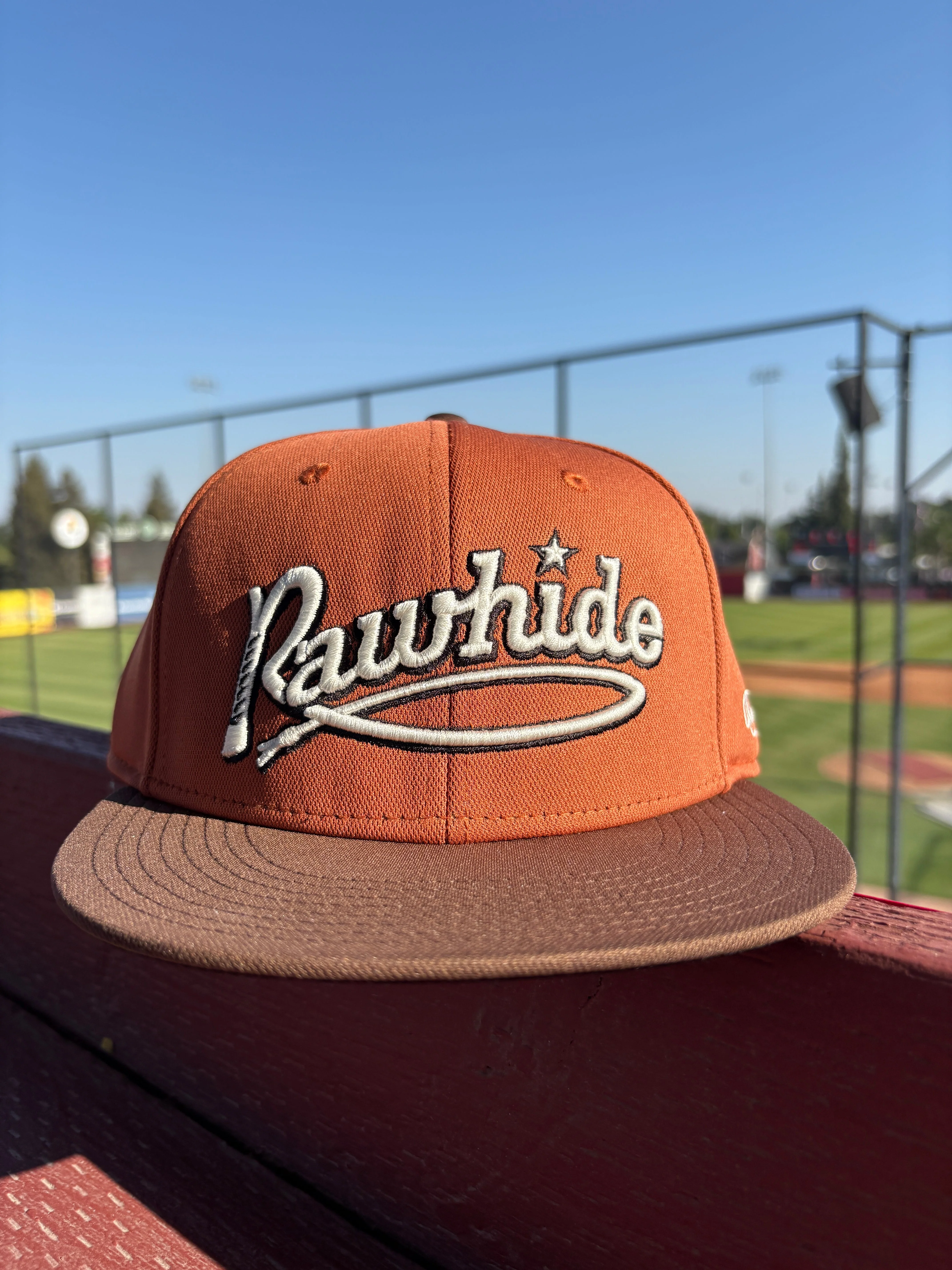 Brown Rawhide Snapback Hat