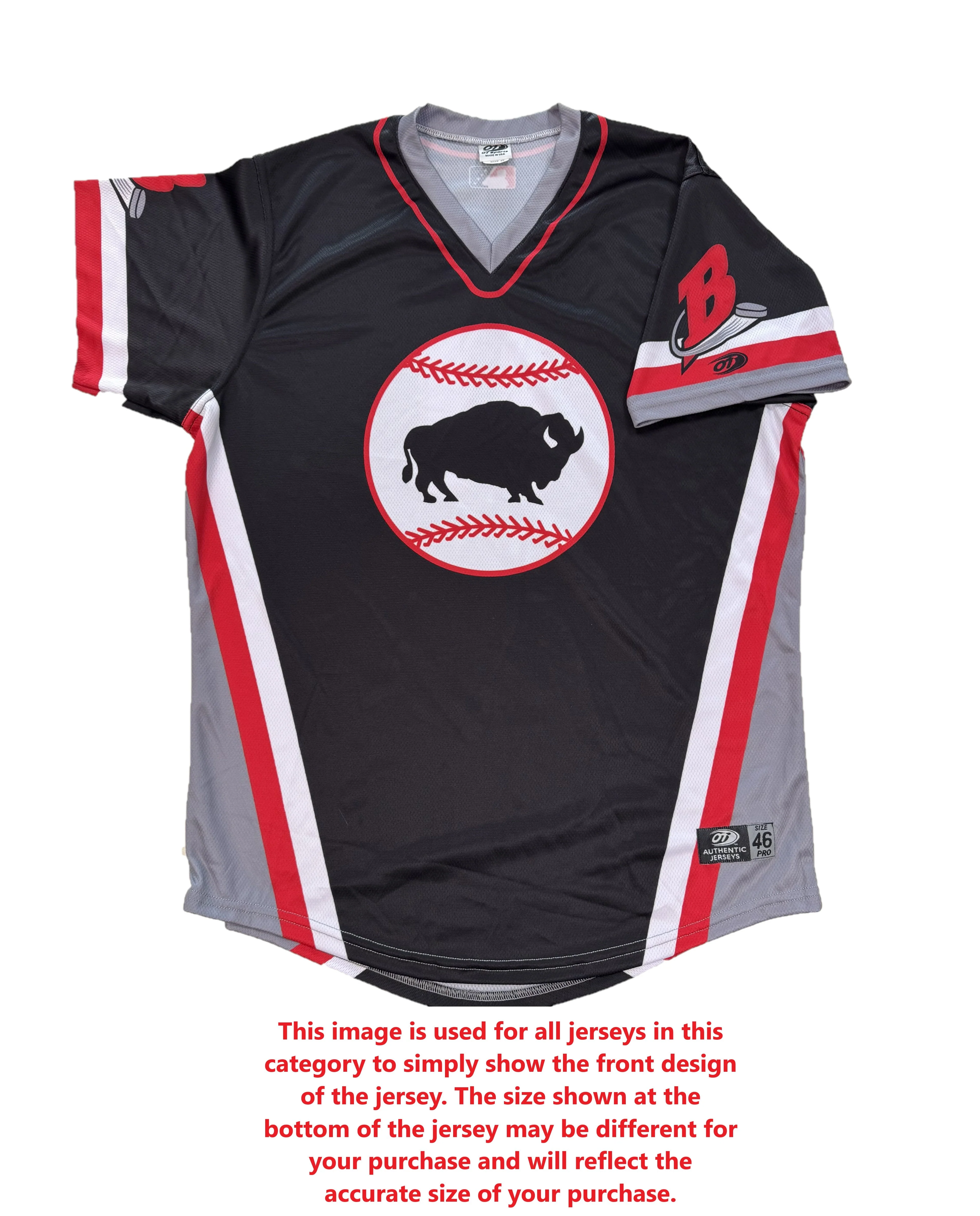 Buffalo Bisons Autographed & Game Worn Sublimated Hockey Black Jersey - Jonatan Clase #5 Size 44 - Image 4