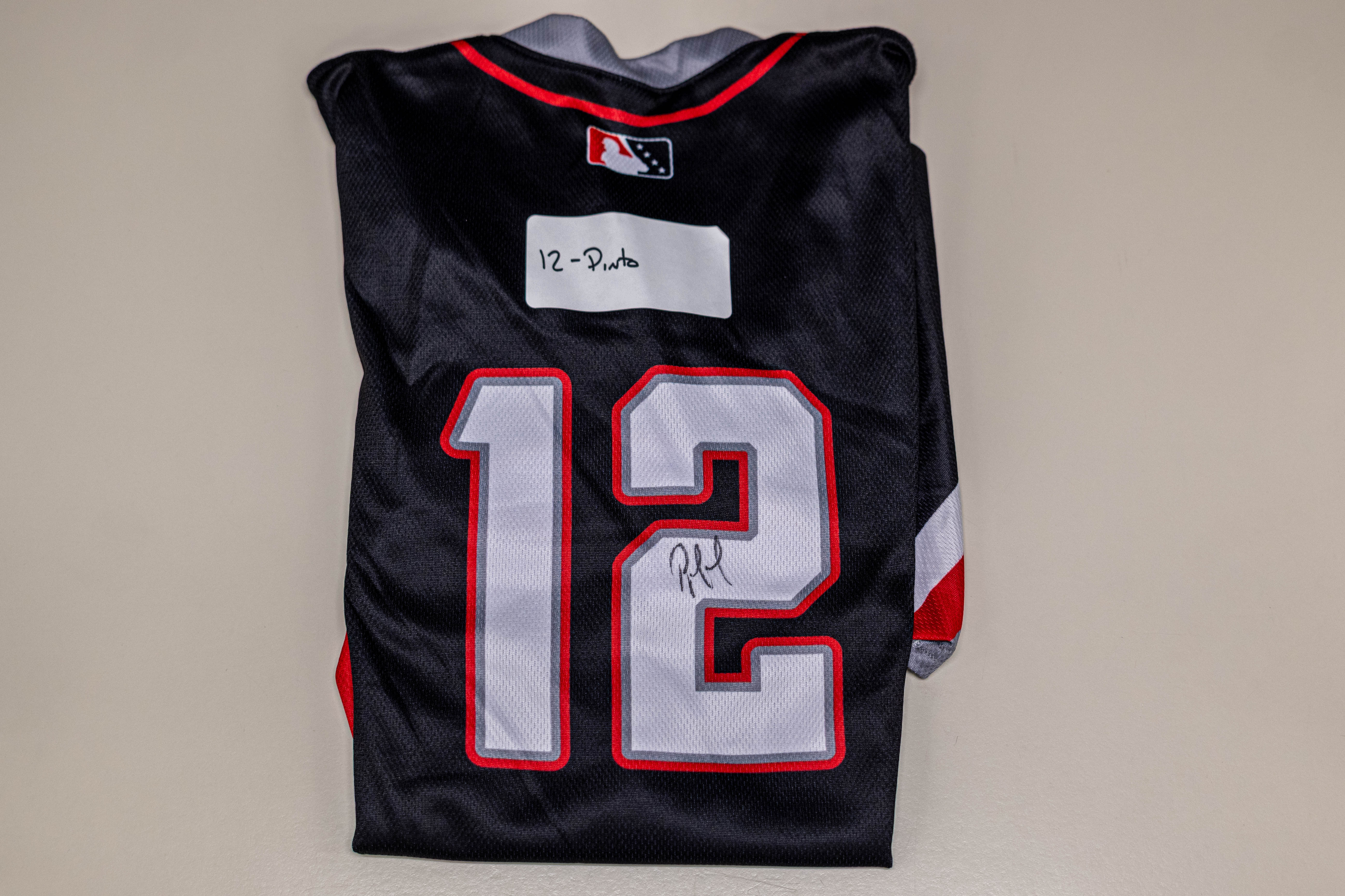 Buffalo Bisons Autographed & Game Worn Sublimated Hockey Black Jersey - Rene Pinto #12 Size 44 - Image 3