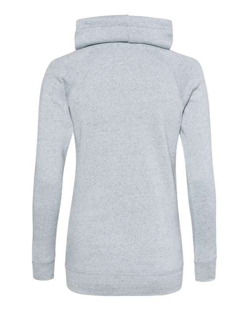 Buffalo Bisons Ladies Heather Lt Blue Cowl Neck Sweater - Image 3