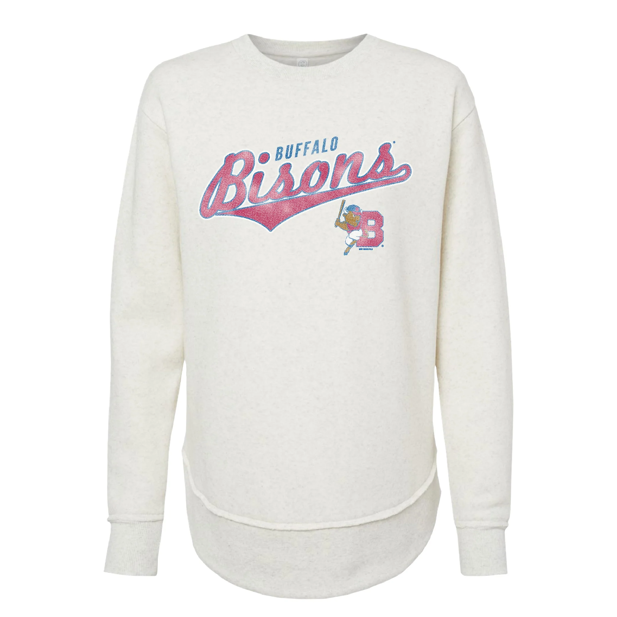 Buffalo Bisons Ladies Heather Natural Loadout Crewneck