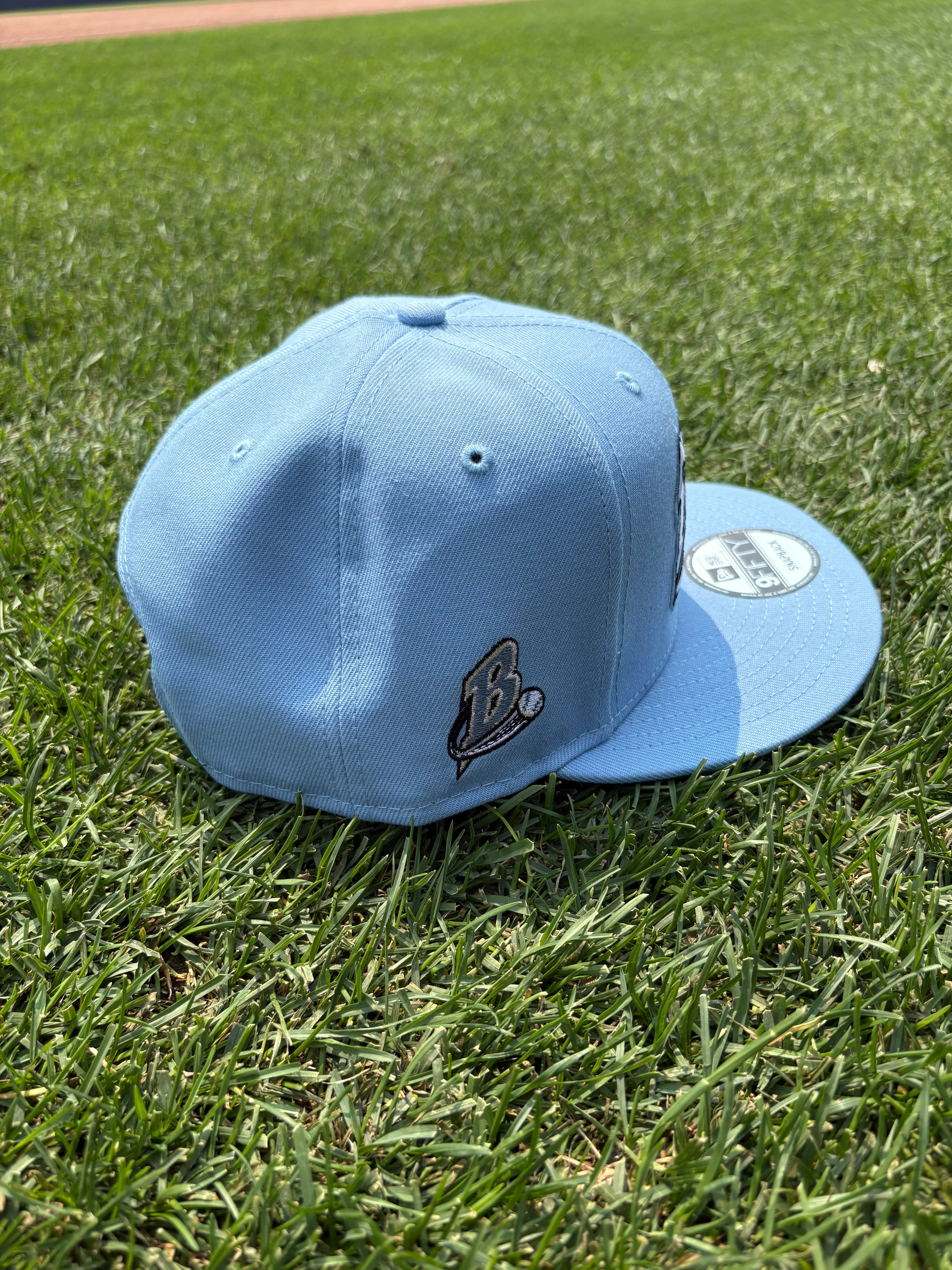 Buffalo Bisons Retro Slide Lt Blue Patch 950 Snapback Cap - Image 2